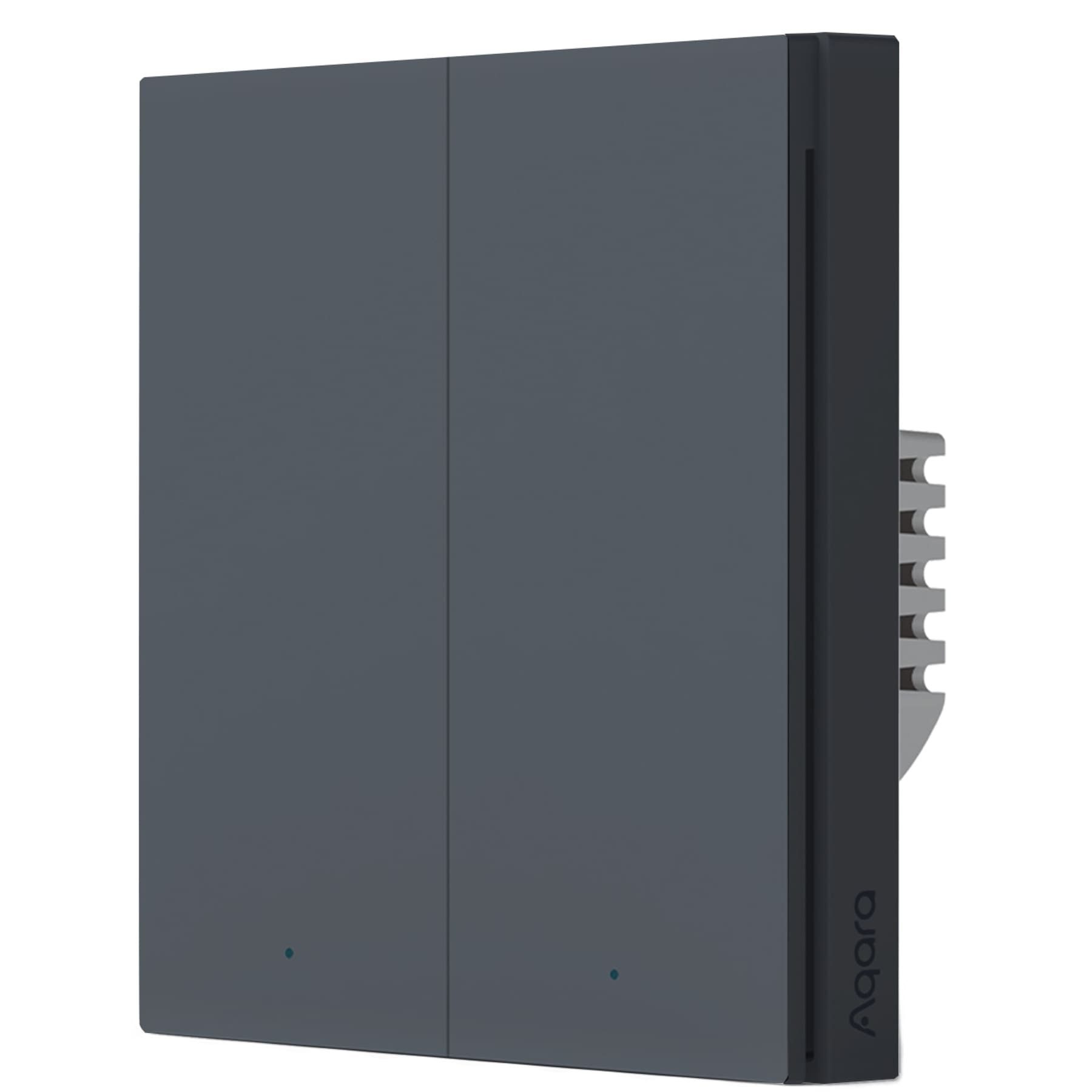 Aqara AQARA Serien-Funk-Wandschalter WS-EUK02-G, H1, 3.0, zigbee, grau Smarter Lichtschalter