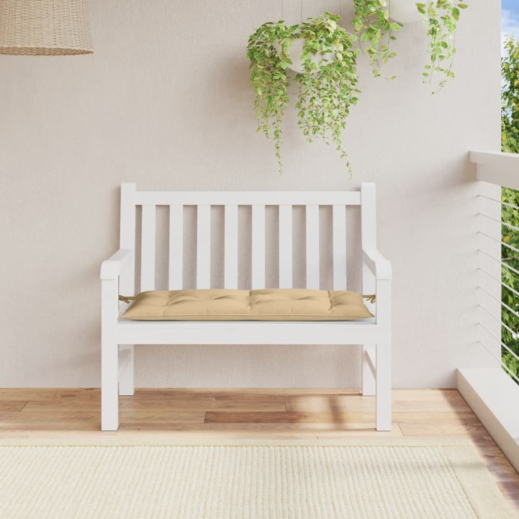 vidaXL Sitzauflage Gartenbank-Auflage Melange Beige 100x50x7 günstig online kaufen