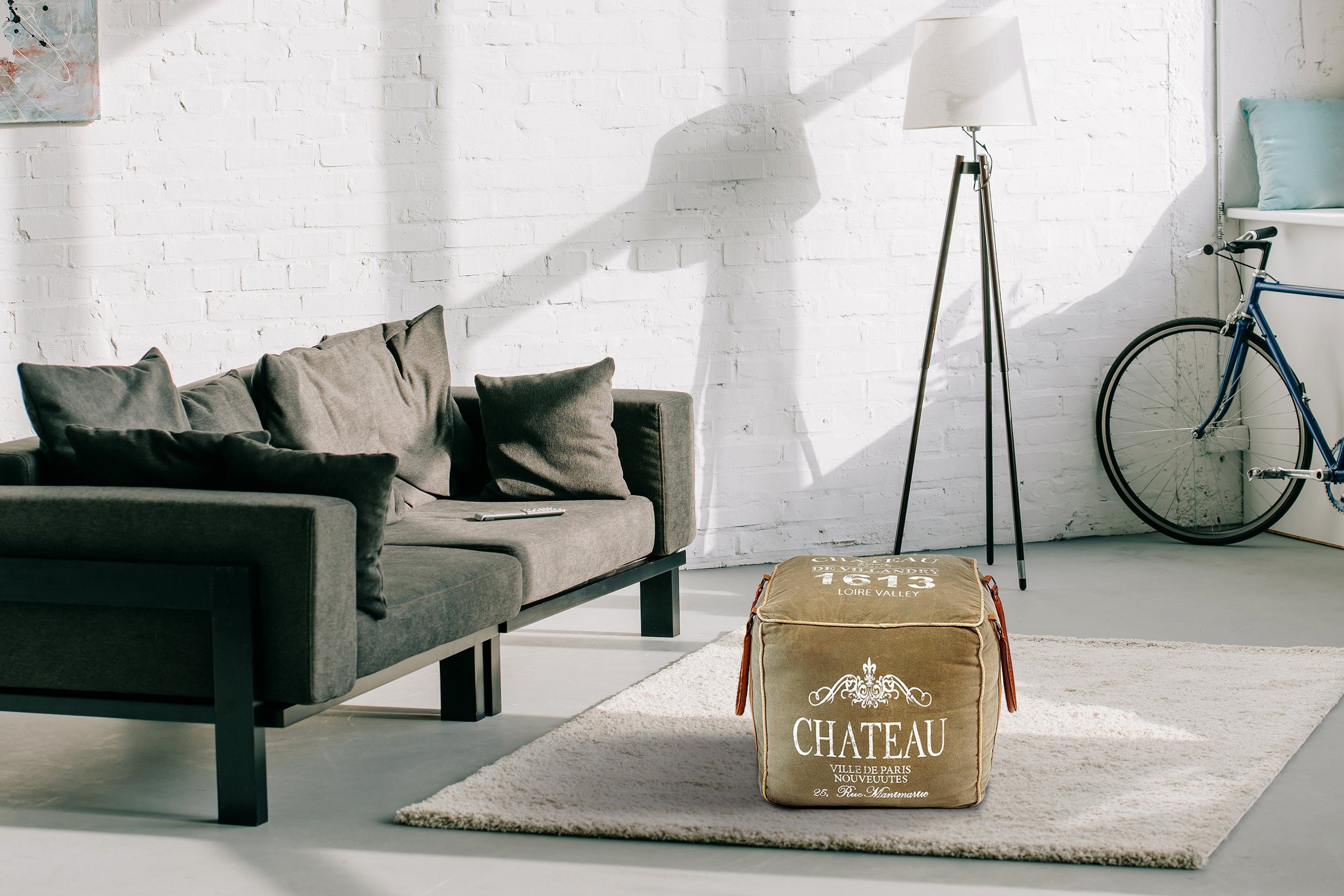 Kobolo Sitzwürfel Sitzpouf CHATEAU aus Canvas günstig online kaufen