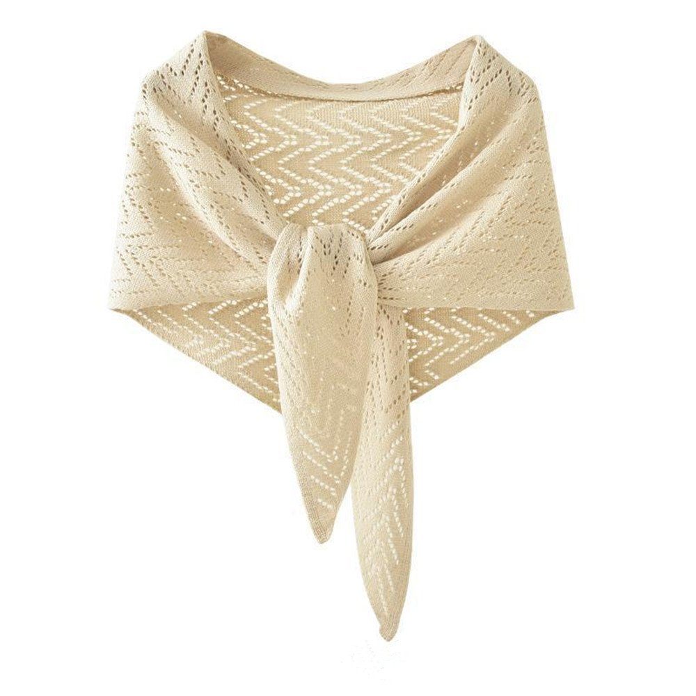 mit Fransen, Schal für Karo,Halstuch Damen Wollschal beige Poncho Frauen Schal/Dreieckstuch,Schal Geschenk XDeer mit