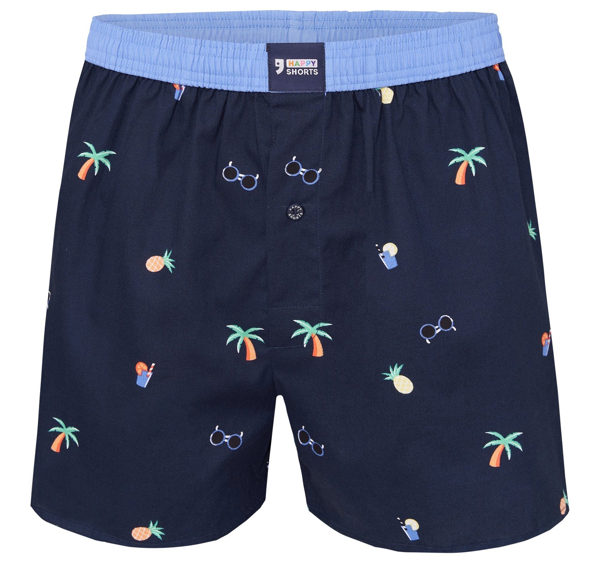 HAPPY SHORTS Shorts Boxer (1-St) Drinks Shorts Herren Boxershorts american Happy Boxershorts Webboxer