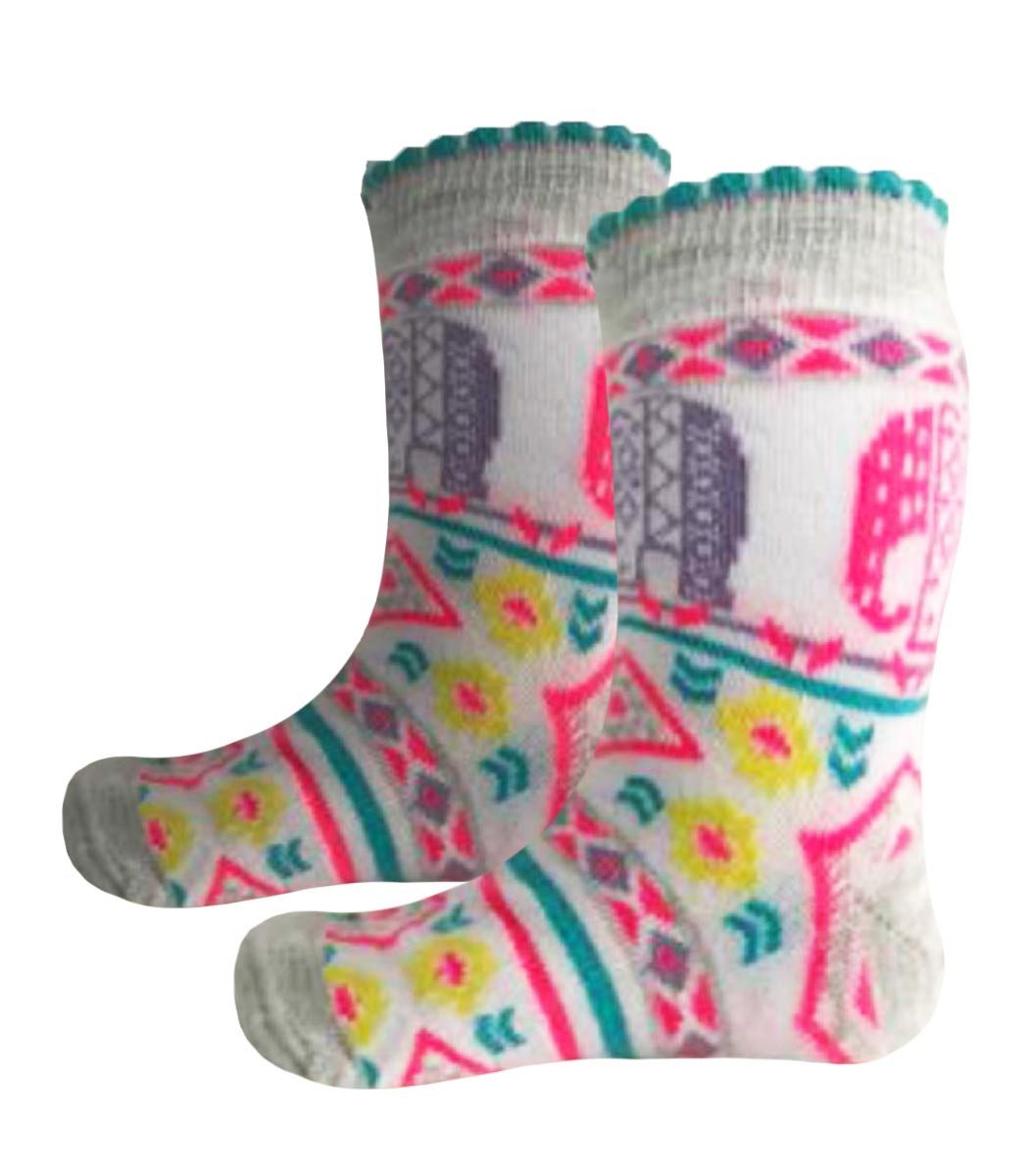 Wilox Basicsocken Mädchen ELEFANT (Spar-Pack, 3-Paar, 3 Paare) aus hautfreundlicher Baumwolle