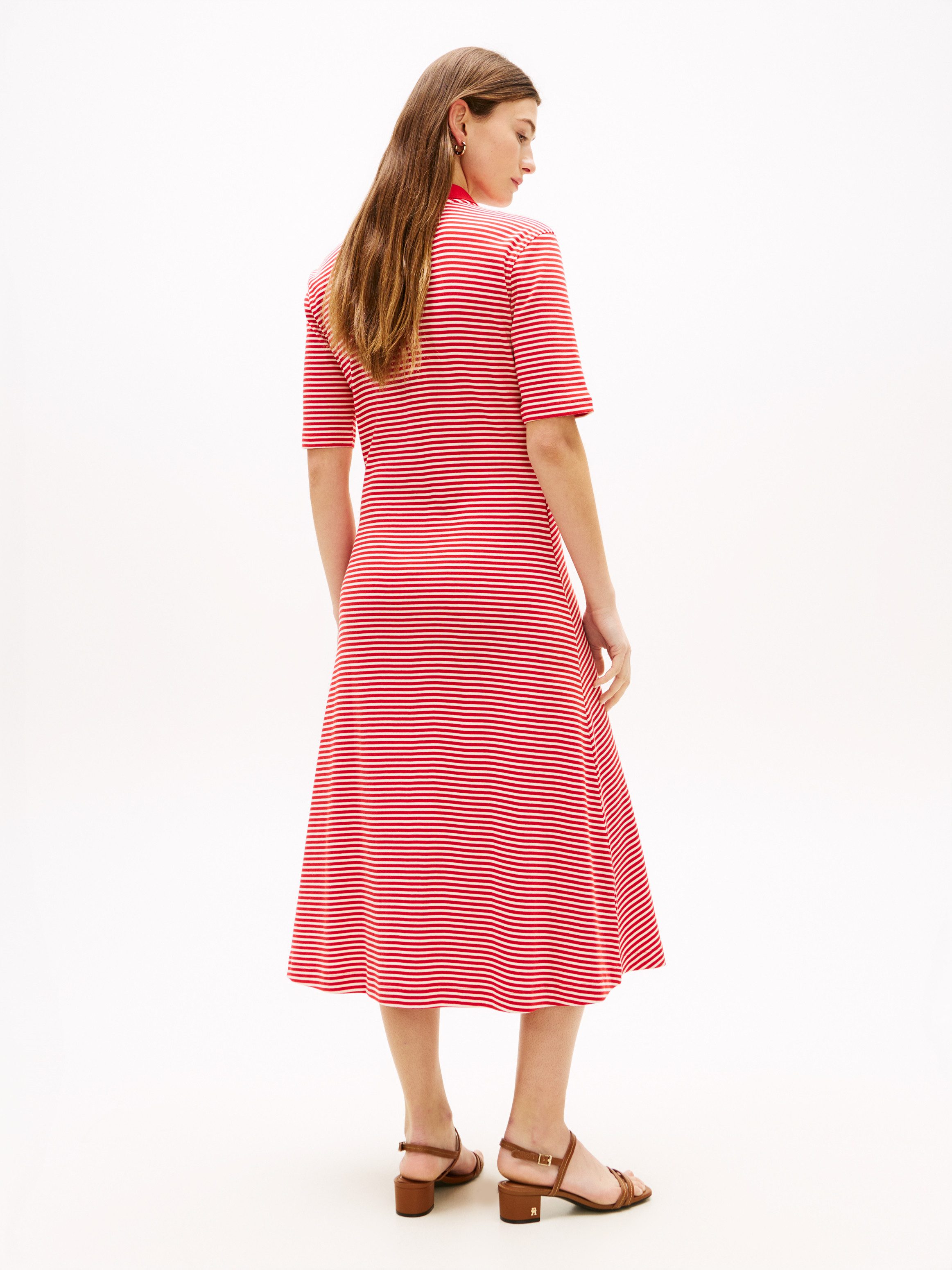 Tommy Hilfiger Polokleid GOLD BUTTON F&F MIDI DRESS mit Logo-Stickerei günstig online kaufen