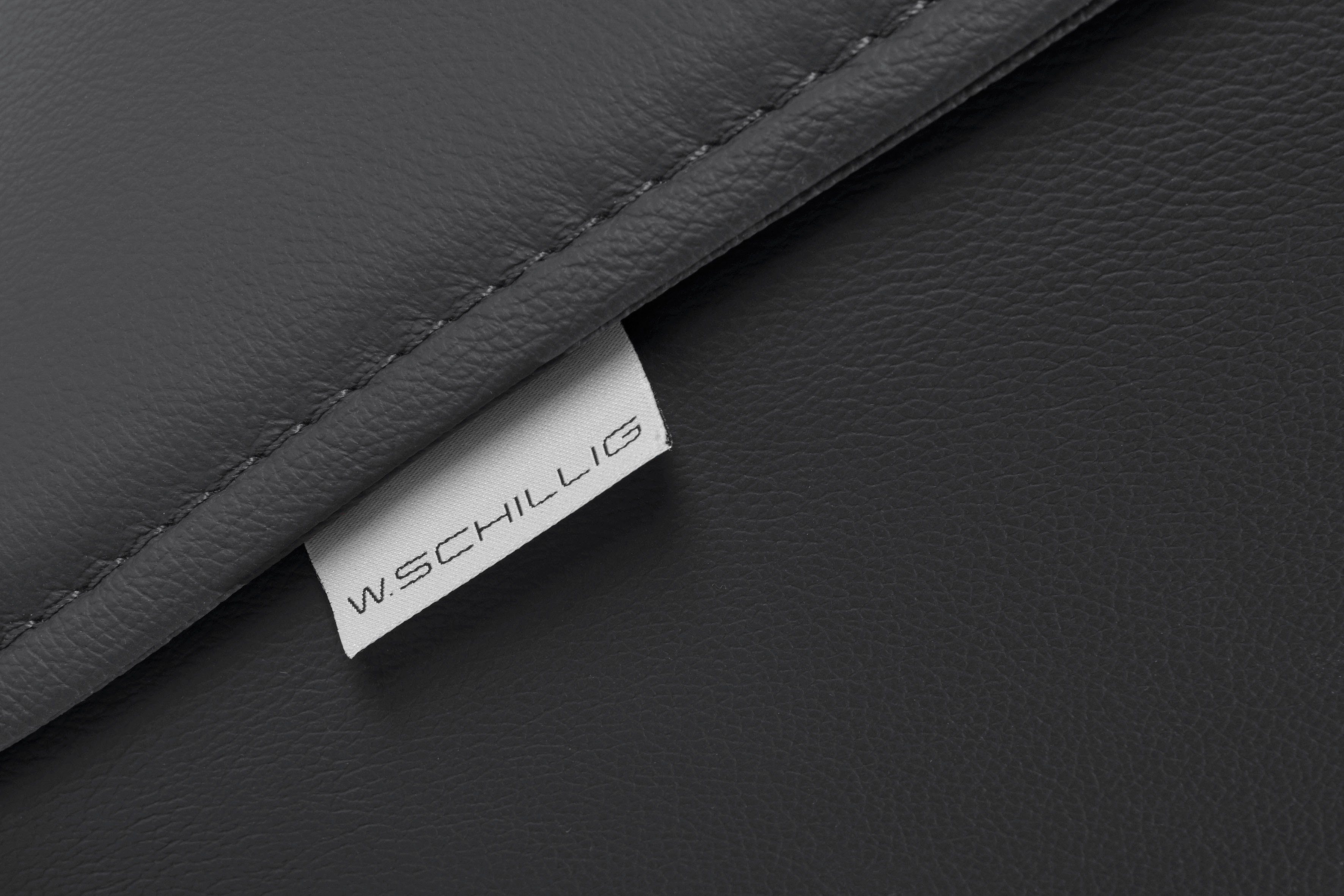 W.SCHILLIG sally, schwarz in Z59 Metall-Winkelfüßen 3-Sitzer mit Chrom cm Breite 224 glänzend,