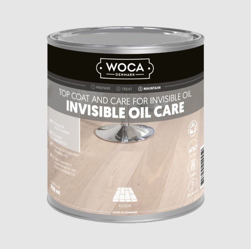 WOCA Invisible Oil Care Bodenpflegemittel, 0,75L, für Rohholzoptik, zur Pflege