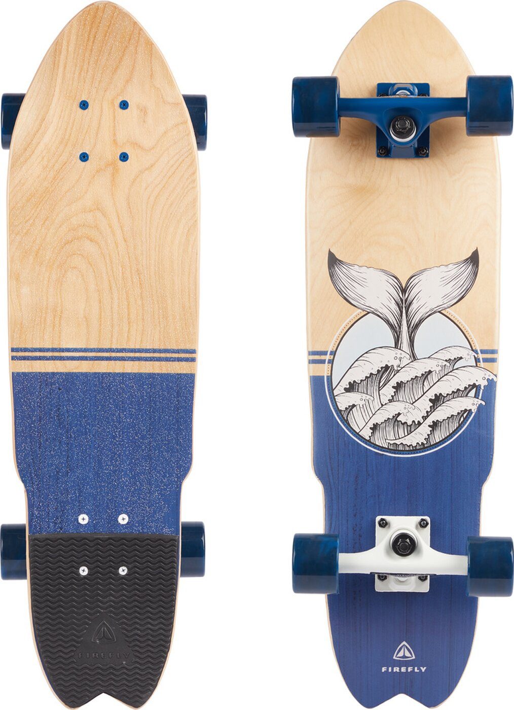 Skateboard Ux.-Longboard WCB 405 WOOD/WHITE/BLUE