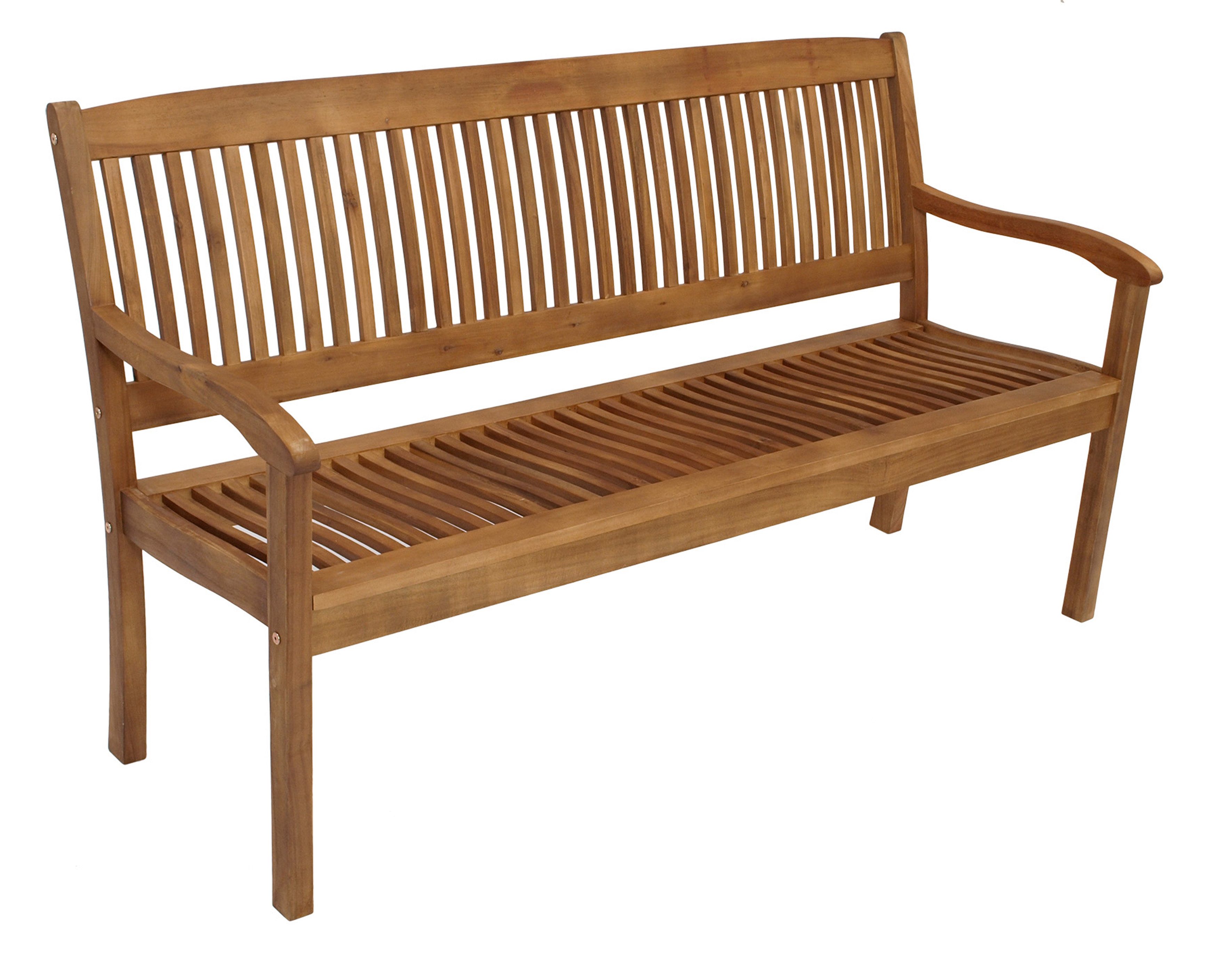 TPFGarden Gartenbank Menorca (Hochwertige Outdoor Gartenbank, 1-St., Sitzbank Outdoor Gartenbank 3-Sitzer 157cm), Holz ist geölt - Hochwertige Verarbeitung