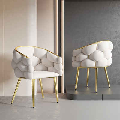 SIKAINI Esszimmerstuhl (Luxuriöser, eleganter Stuhl, einzigartig. Ein Gefühl von Prestige und Komfort, sei es beim Kaffeetrinken, beim Abendessen im Restaurant oder einfach nur beim Lesen, 1 St), Luxuriöser Samtstuhl, 1 Stück, Weicher, zarter Samtstoff