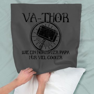 Kissenbezüge Vathor wie ein normaler Papa nur viel cooler - schwarz, Shirtracer (1 Stück), Vatertagsgeschenk Kissen