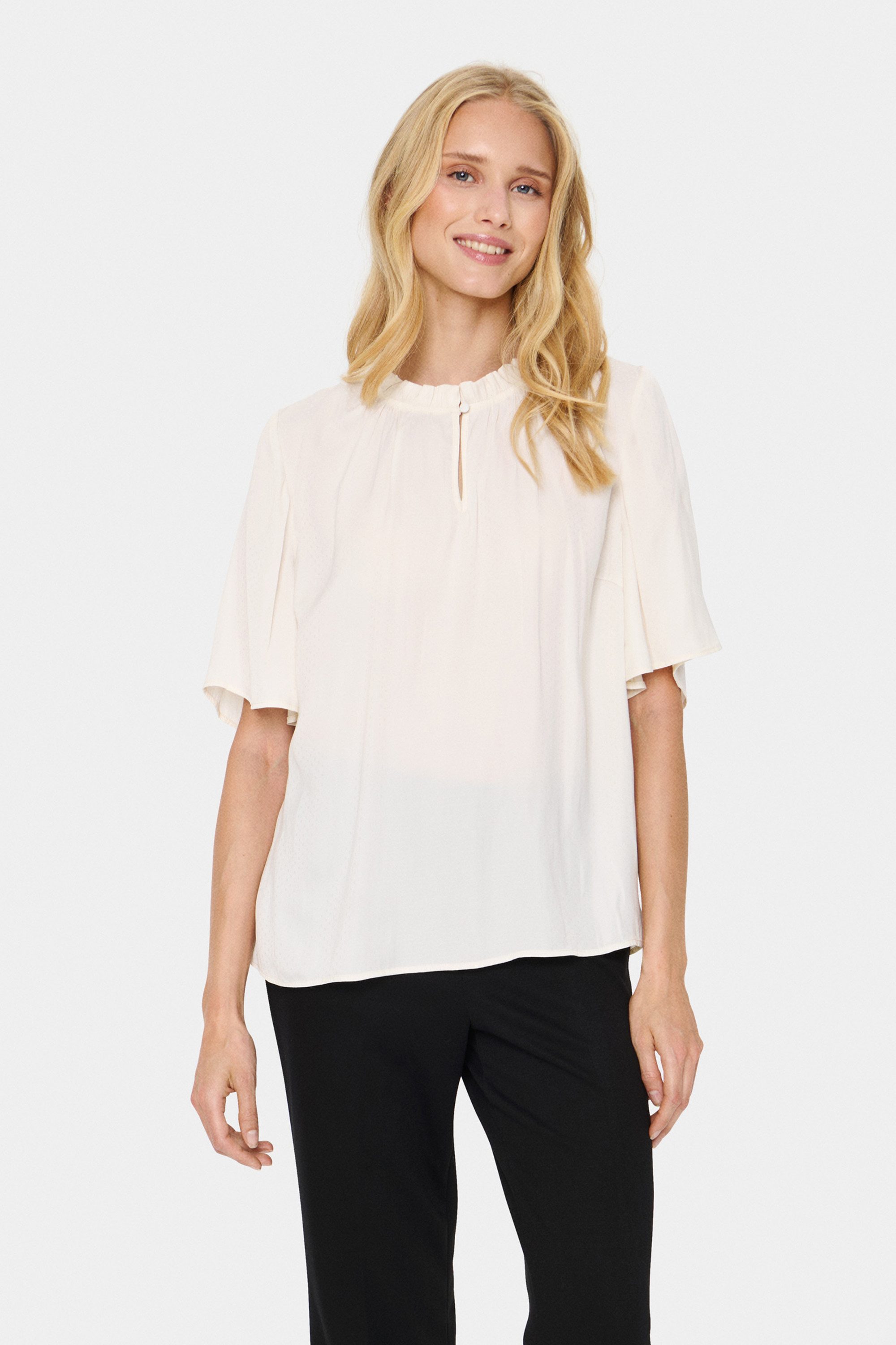 Saint Tropez Kurzarmbluse Kurzarm-Bluse BrianaSZ