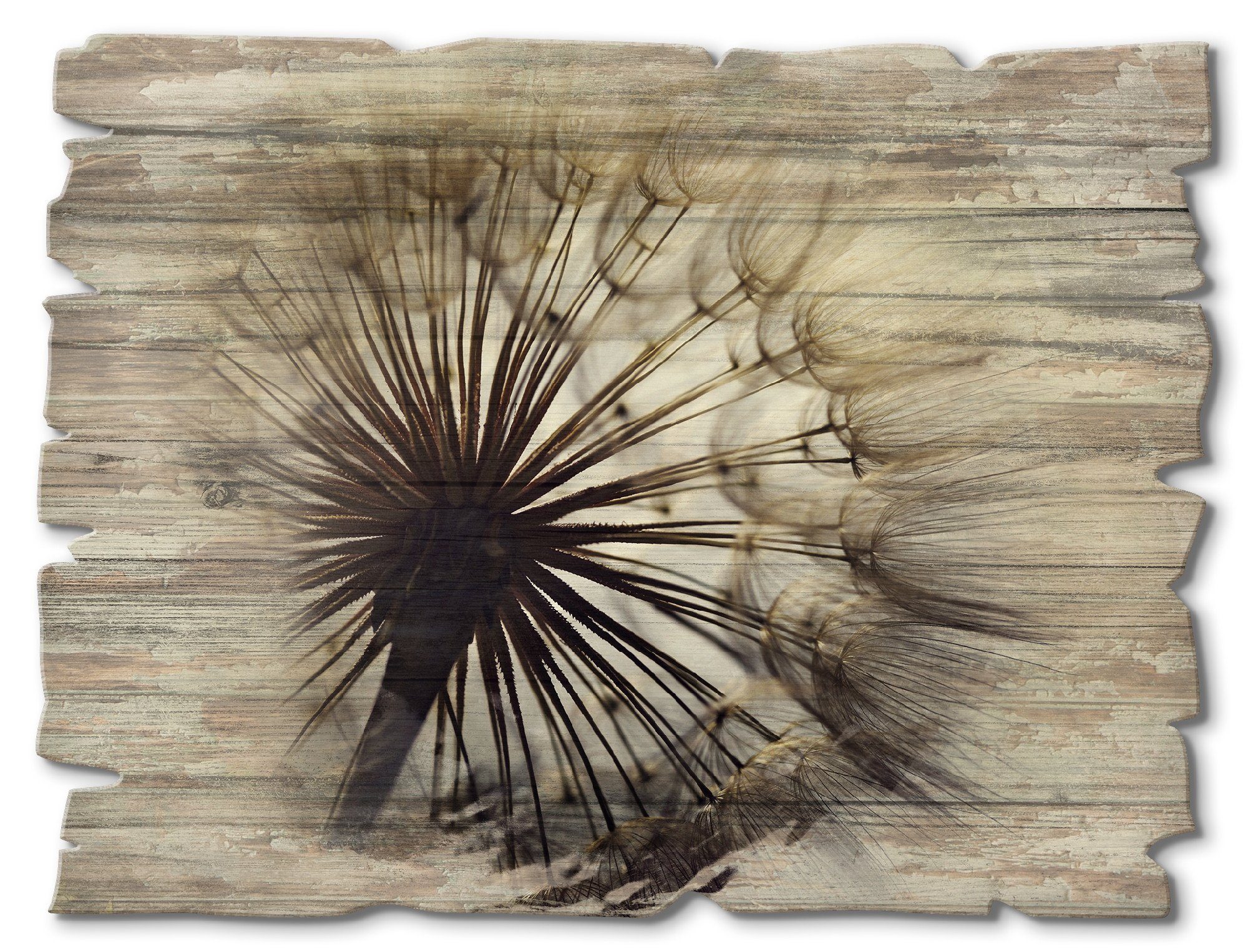 Artland Holzbild Große Pusteblume, Blumen (1 St)