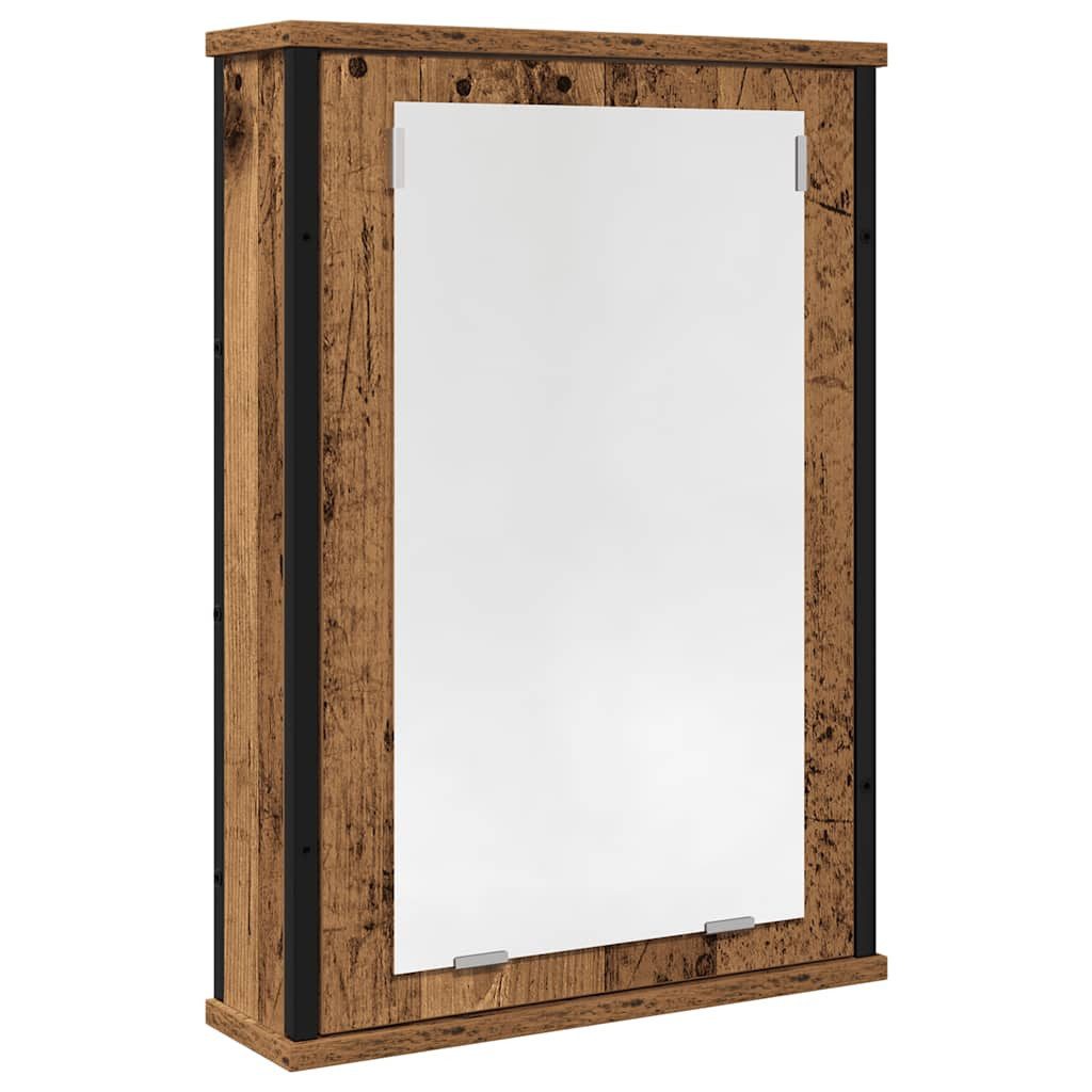 vidaXL Spiegelschrank NA Badspiegel Spiegelschrank Altholz-Optik 42x12x60 cm Spanplatte