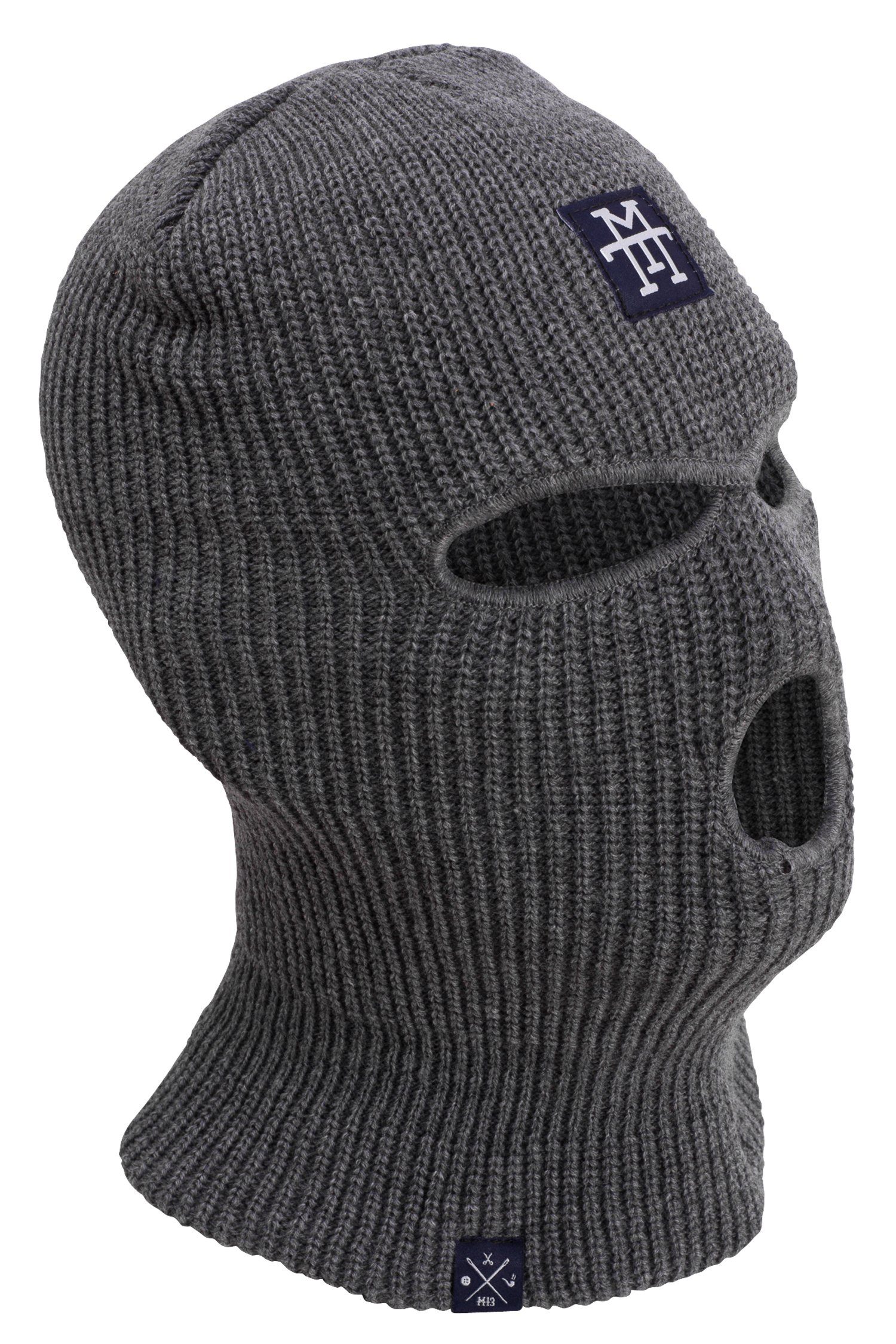 Sturmhaube, Farben Asphalt 3-Loch gestrickt Skimaske in - Manufaktur13 Sturmhaube Balaclava versch.