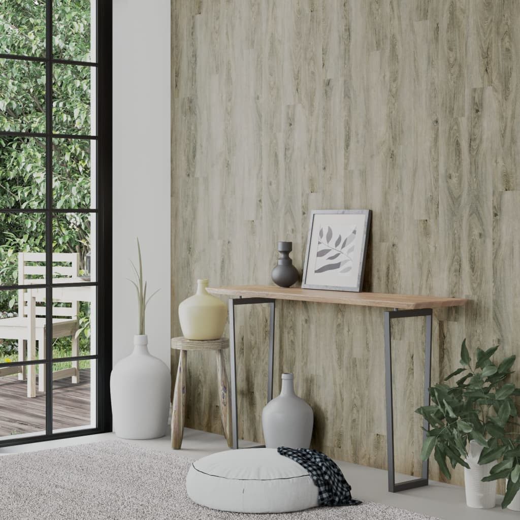 vidaXL Wandpaneel Wandpaneele Holzoptik Grau PVC günstig online kaufen