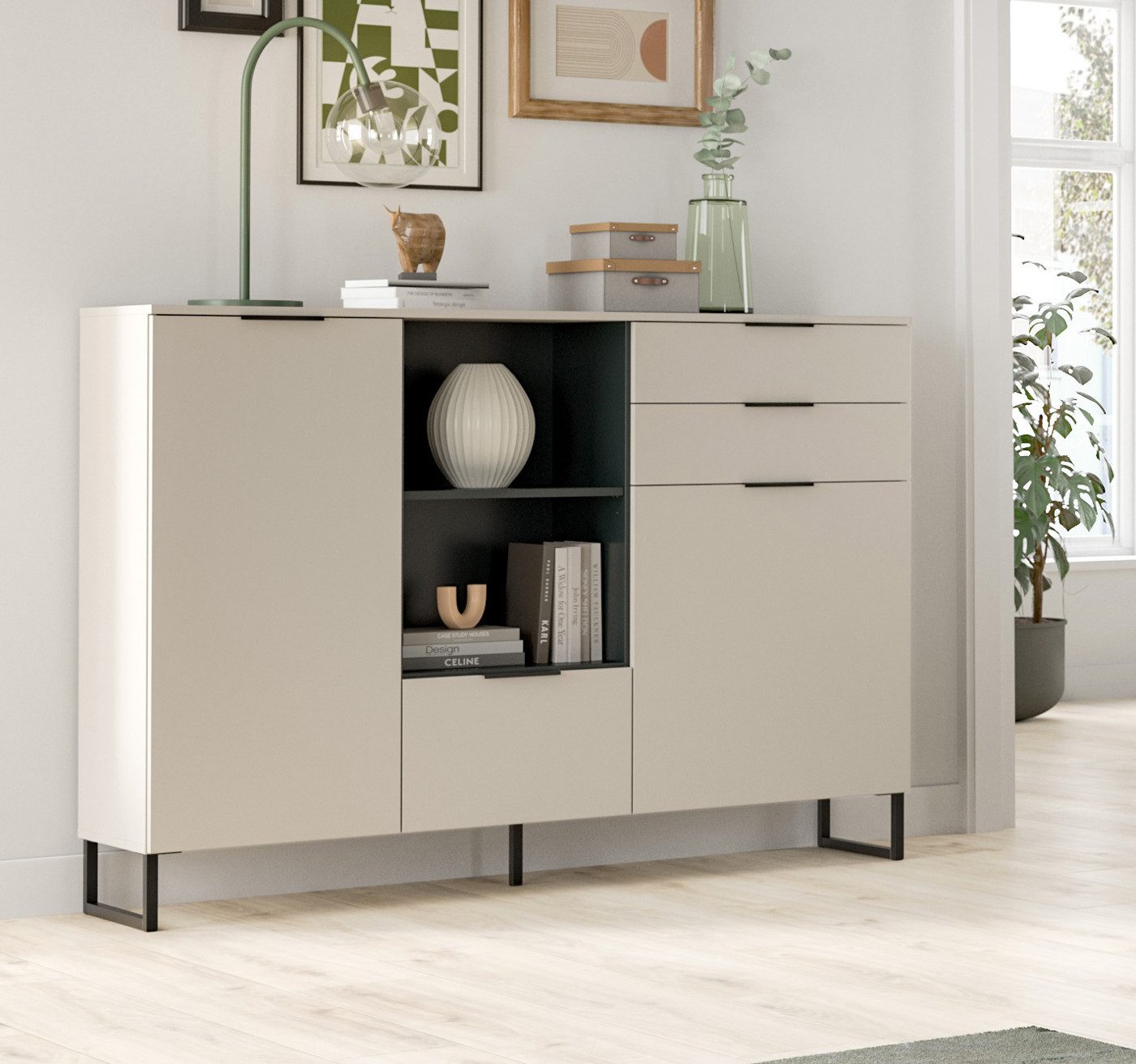 Inn.Furn Highboard Morena (Sideboard in Sand günstig online kaufen