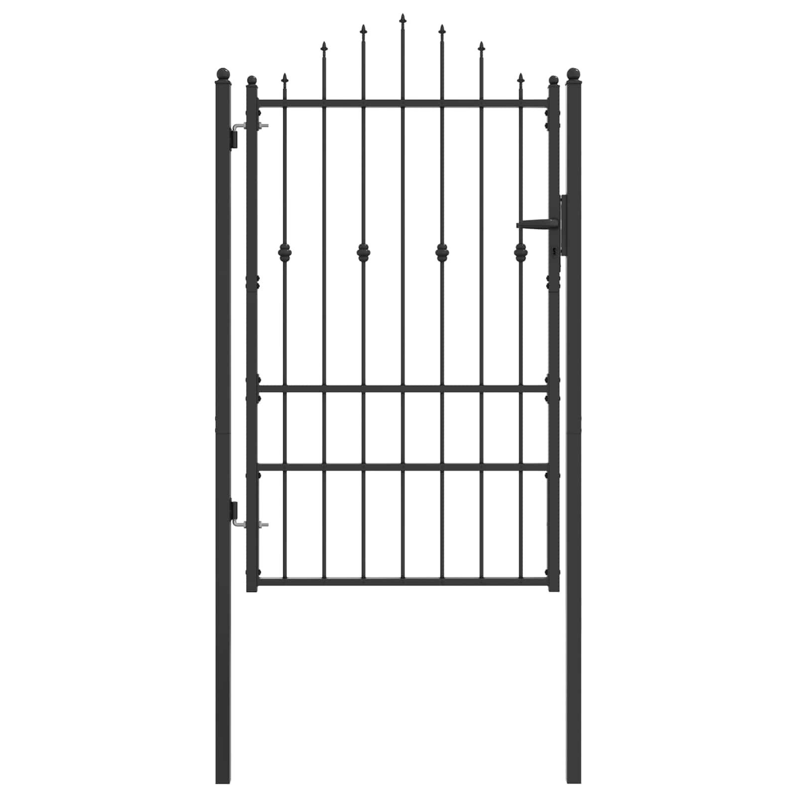 vidaXL Gartentor Zauntor ASTEN 100 x 150 cm Metall Schwarz Abschließbar