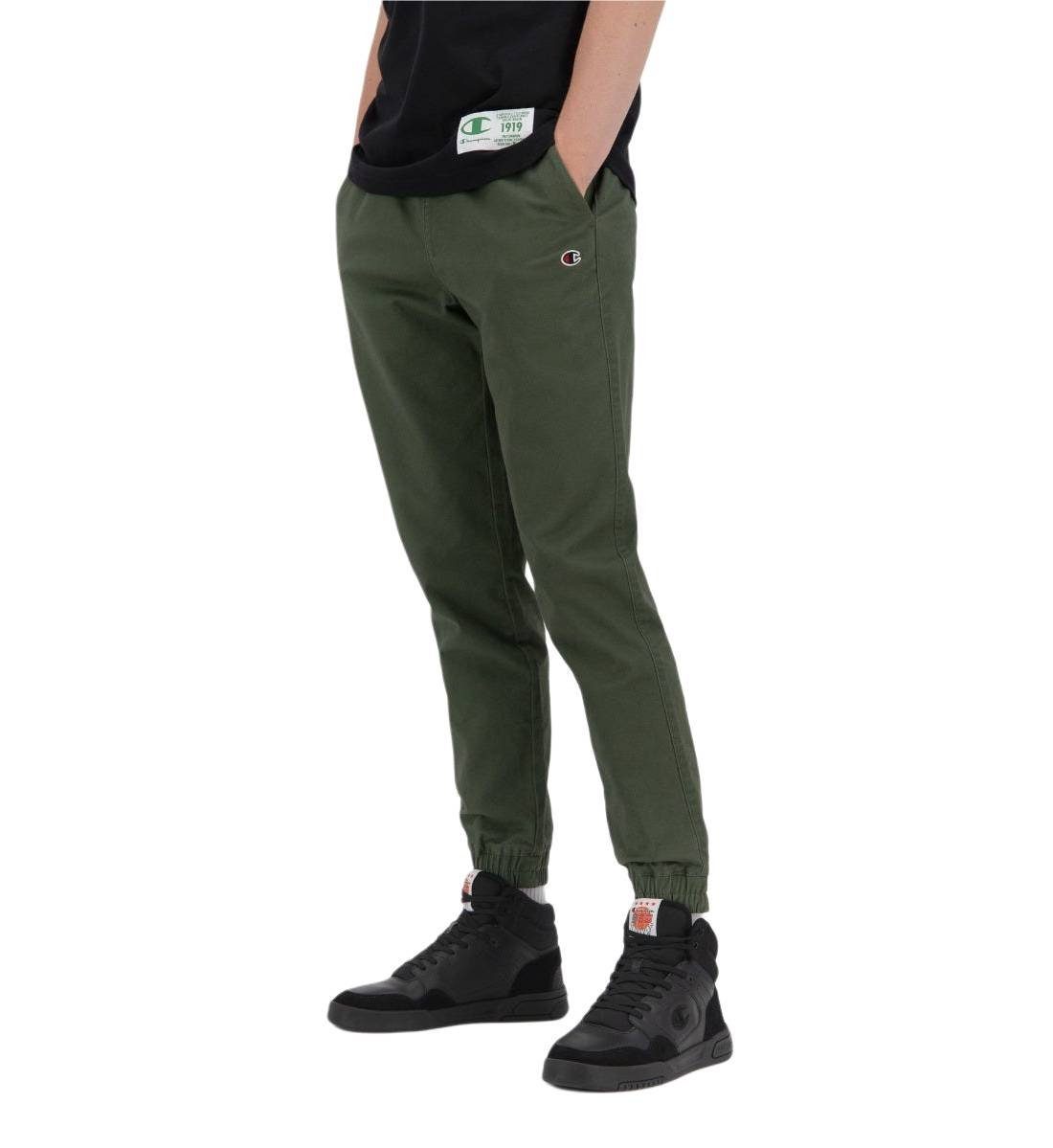 Champion Jogginghose Hose Champion Elastic 215193 Cuff (1 Stück, 1-tlg) olive