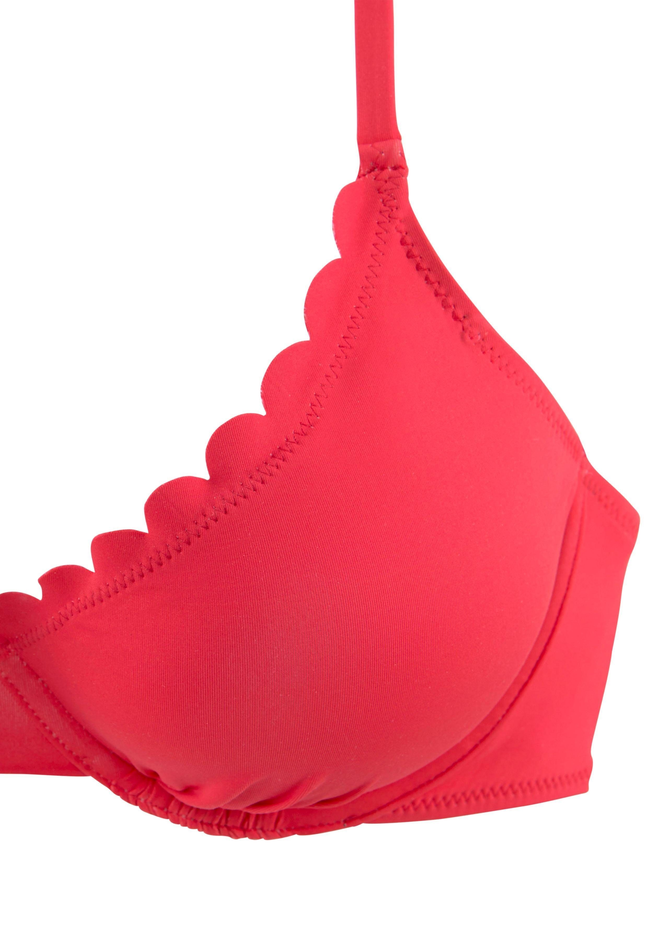 LASCANA Bügel-Bikini-Top Scallop, mit Wattierung – Bild 3 von 5
