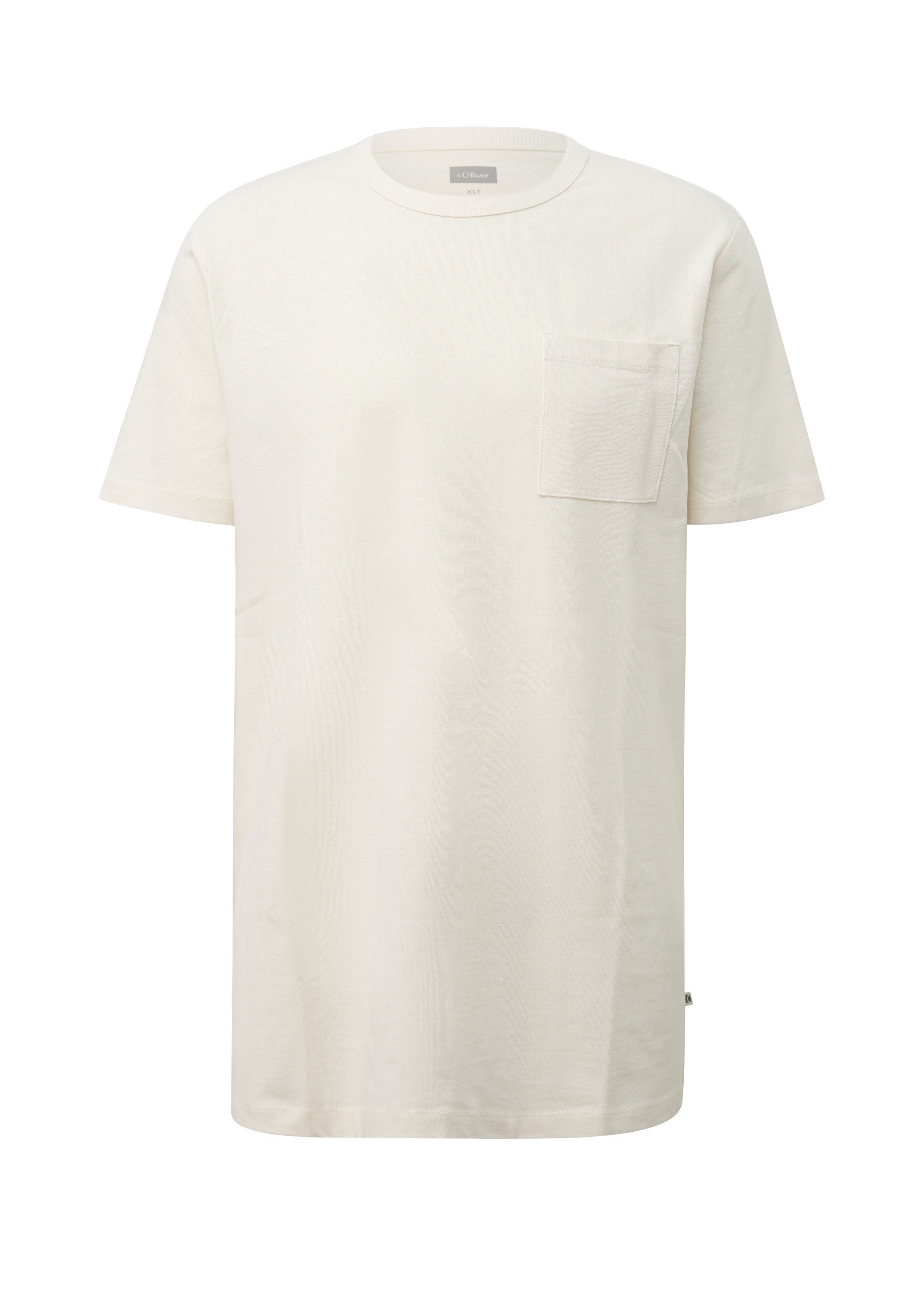 s.Oliver Kurzarmshirt T-Shirt T-Shirt aus Heavy Jersey mit Brusttasche im Modern Fit
