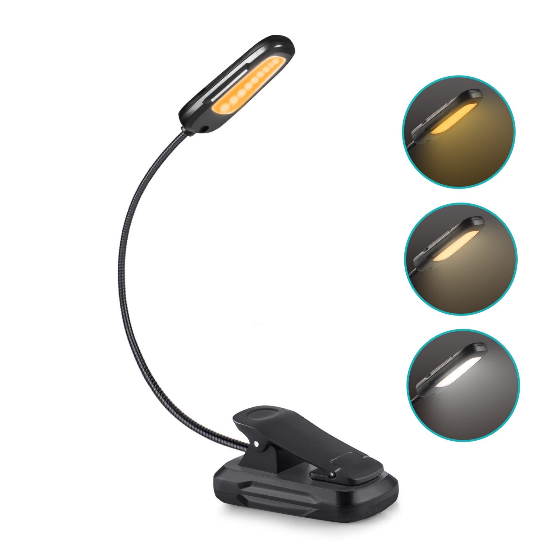 DESUO LED Leselampe Leselampe 3 Farbmodi Klemmlampe 360° Flexibel für Nacht günstig online kaufen