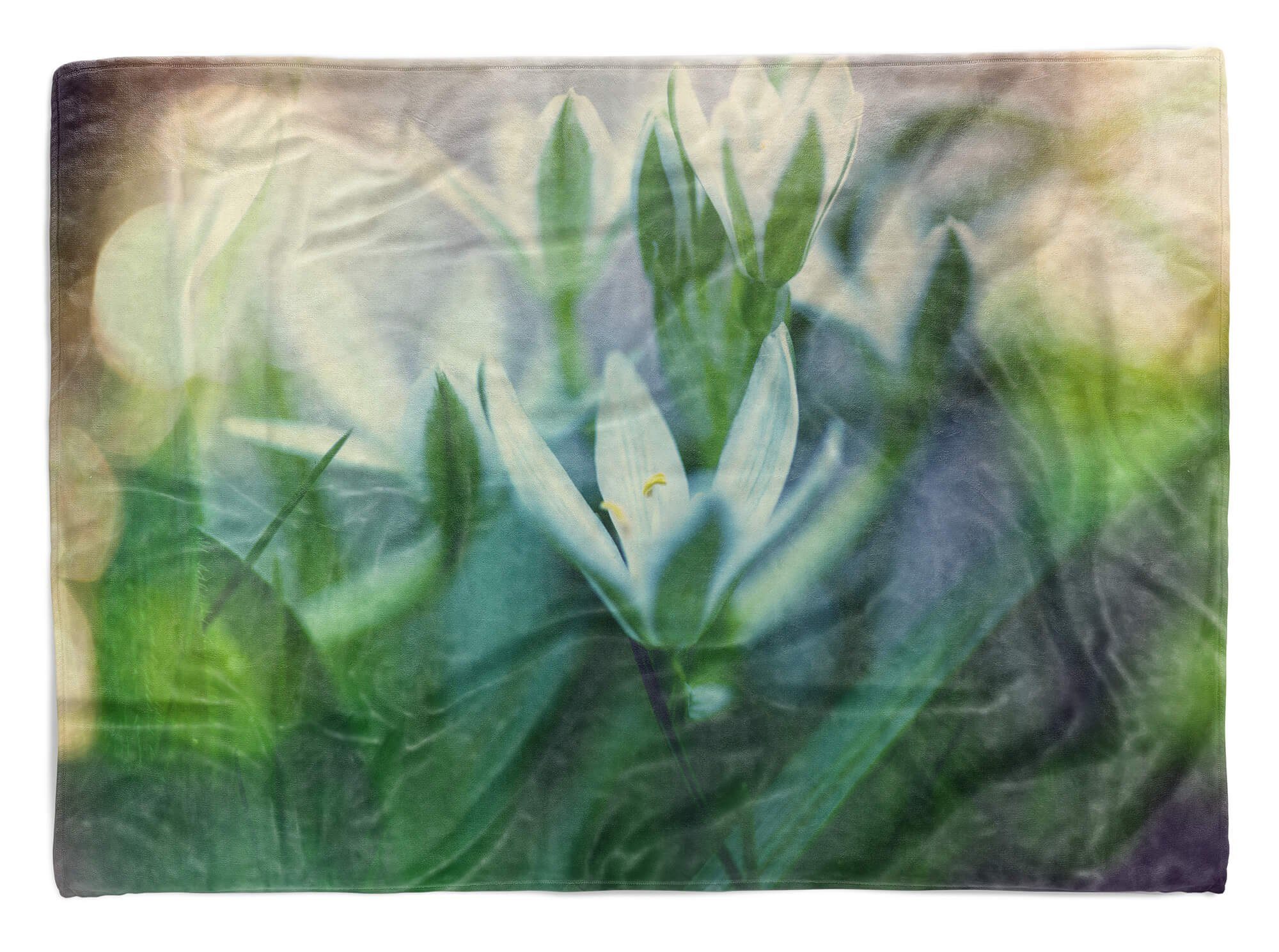 Sinus Art Handtücher Handtuch Strandhandtuch Saunatuch Kuscheldecke mit Fotomotiv Kunstvoll Blumen F, Baumwolle-Polyester-Mix (1-St), Handtuch
