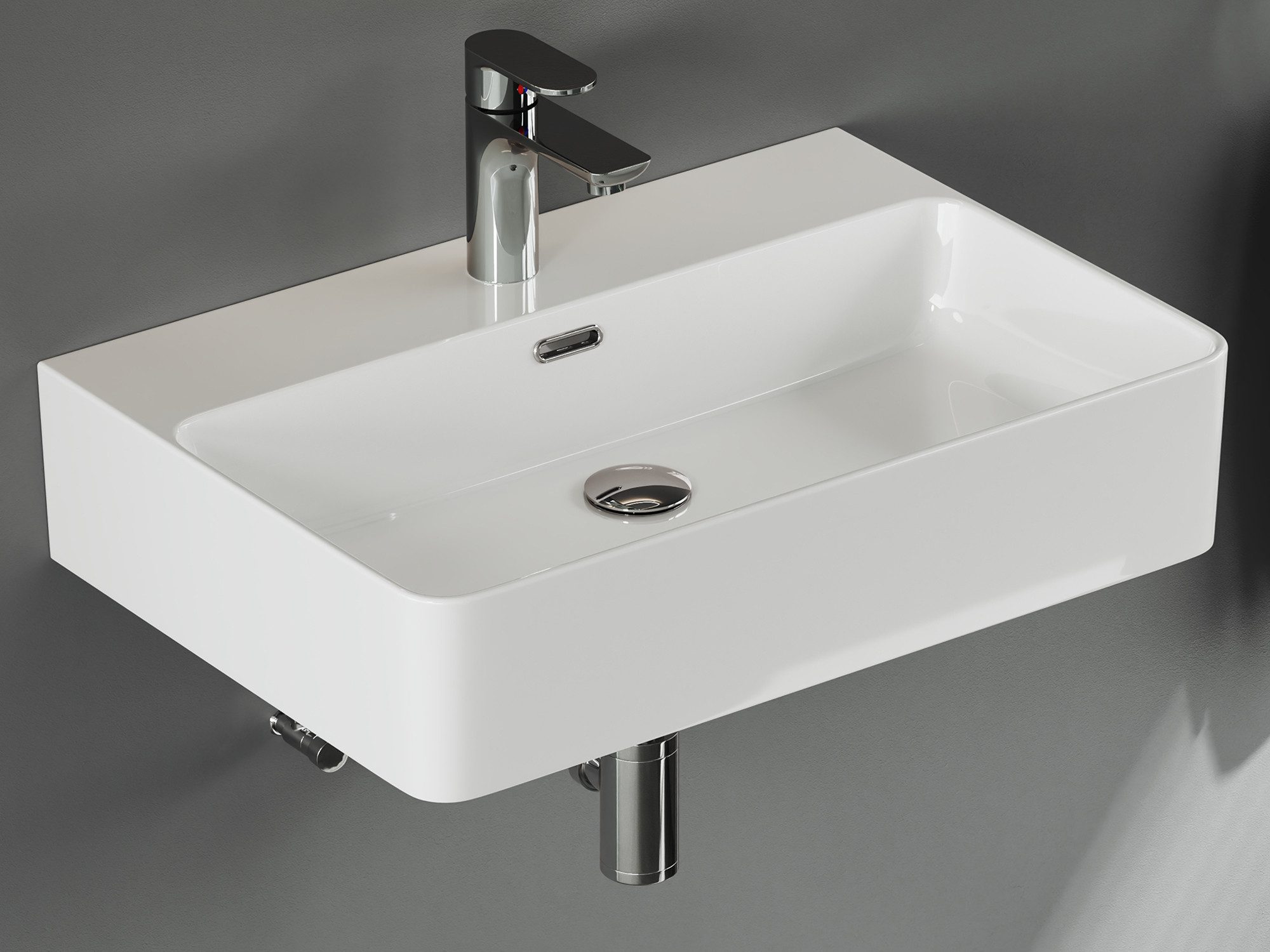 Aqua Bagno Waschbecken Keramikwaschbecken weiß glänzend günstig online kaufen