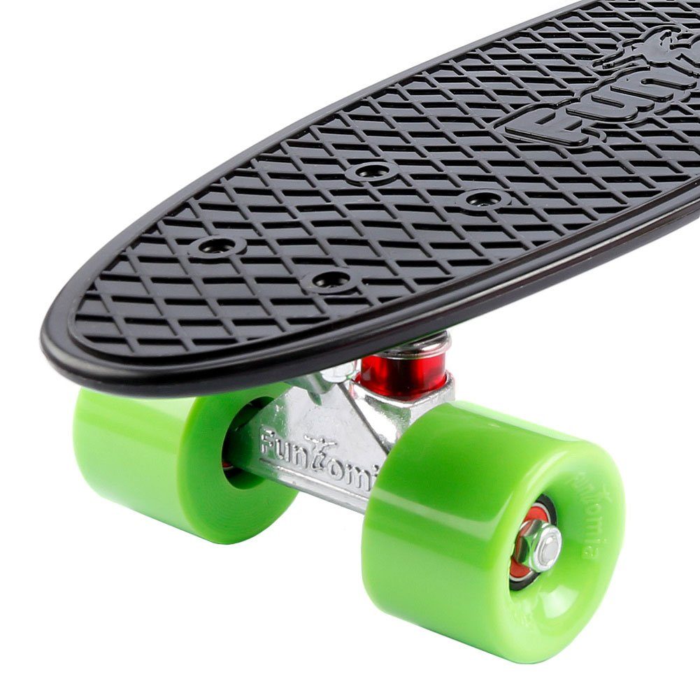 FunTomia Miniskateboard Kinder Cruiserboard Miniboard 57cm mit oder ohne LED Leuchtrollen – Bild 4 von 5