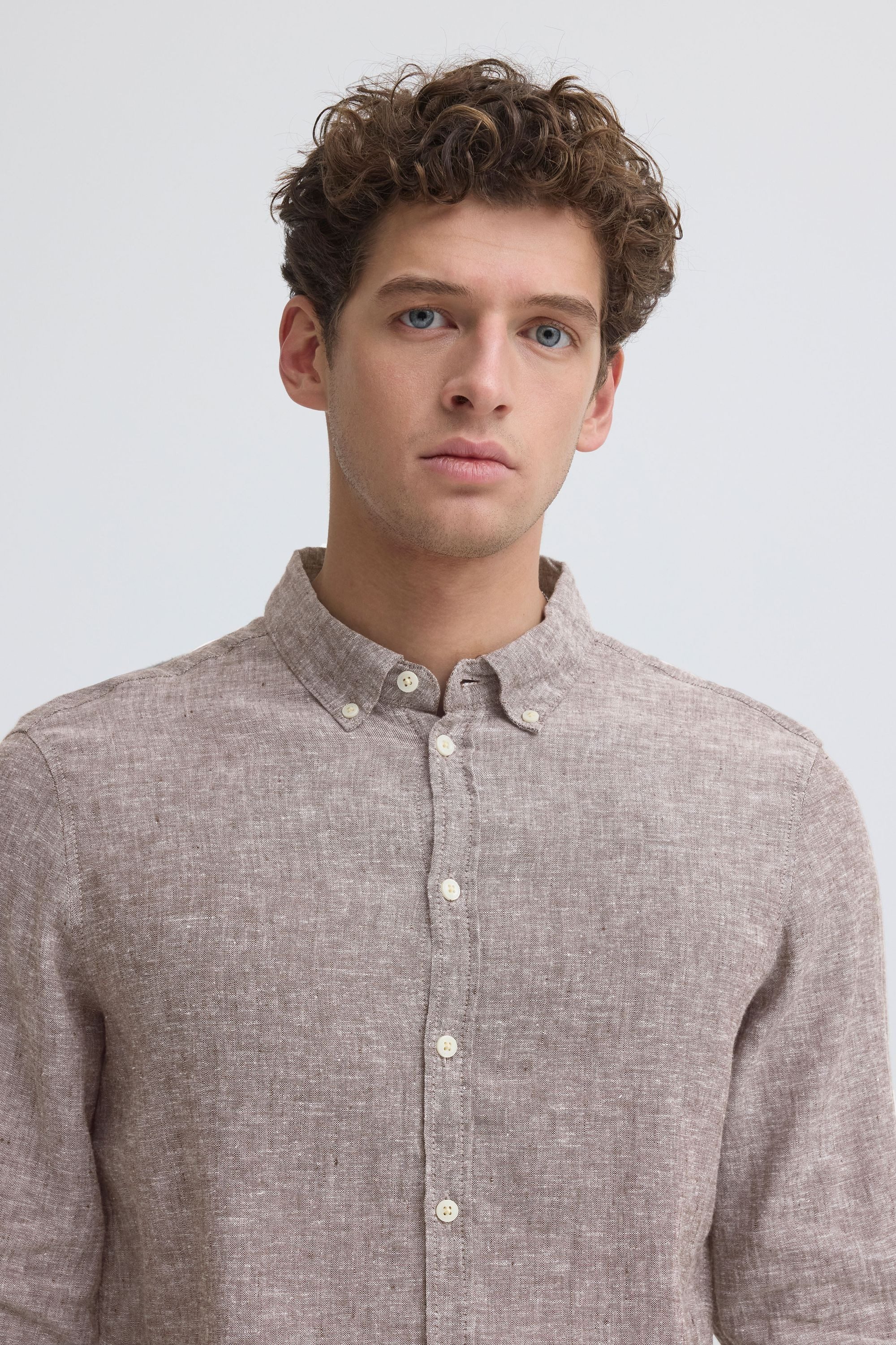 Casual Friday Langarmhemd CFAnton Langarm Shirt aus 100% Leine