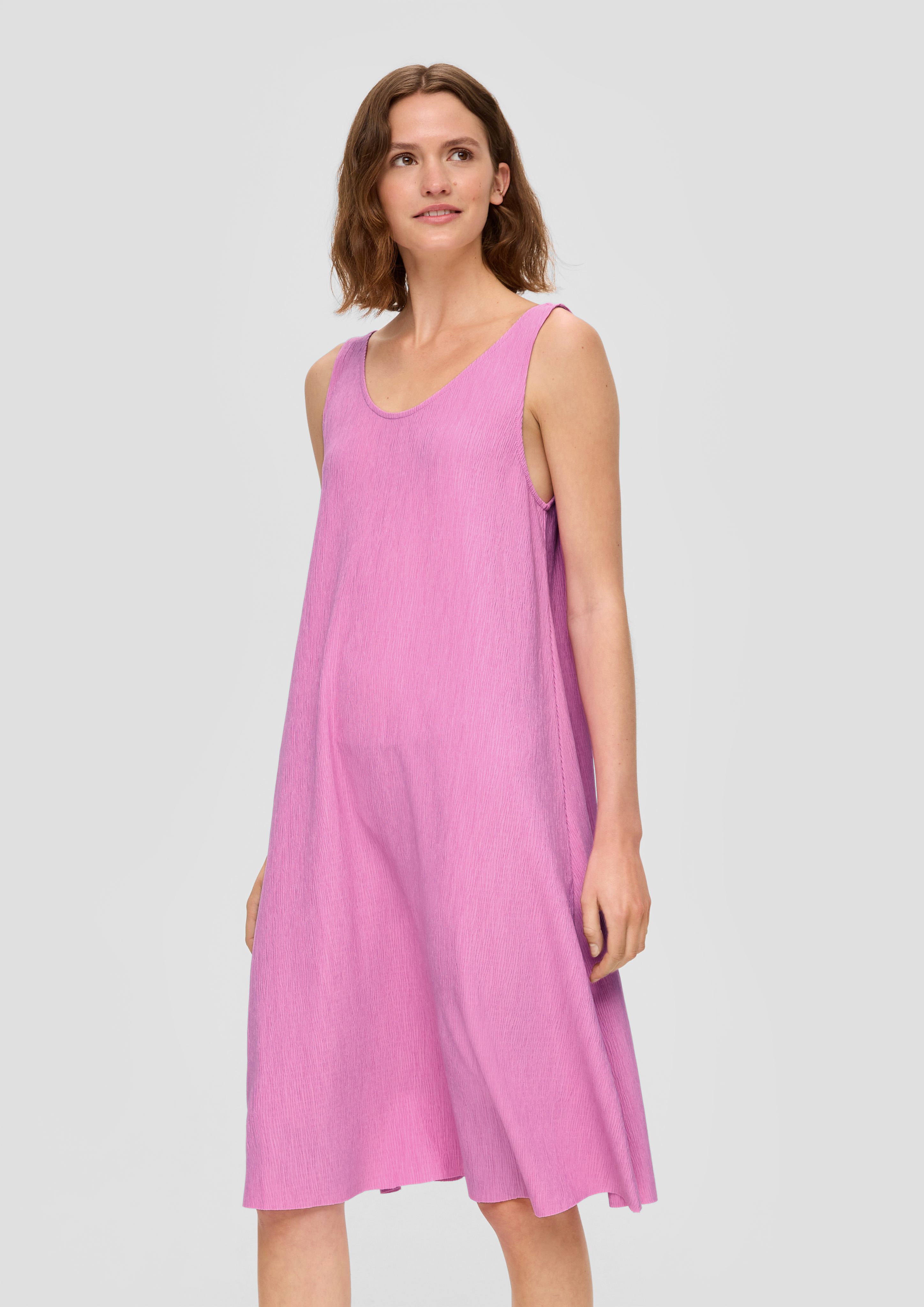 s.Oliver Minikleid Plissiertes Jersey-Kleid im Relaxed günstig online kaufen