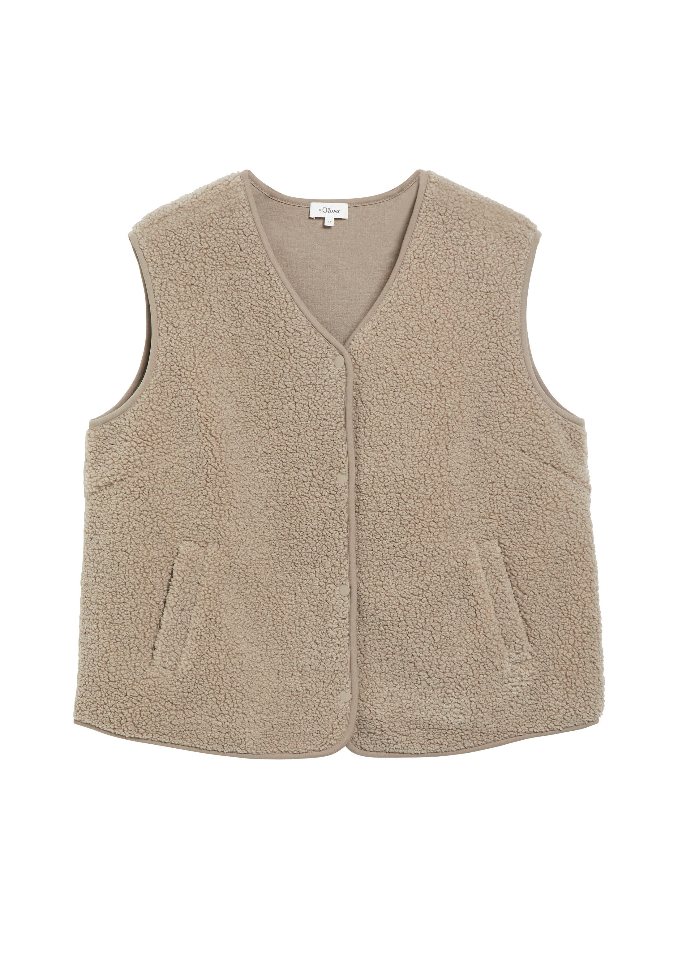 s.Oliver Funktionsweste Indoor-Weste Teddy-Weste im Relaxed Fit