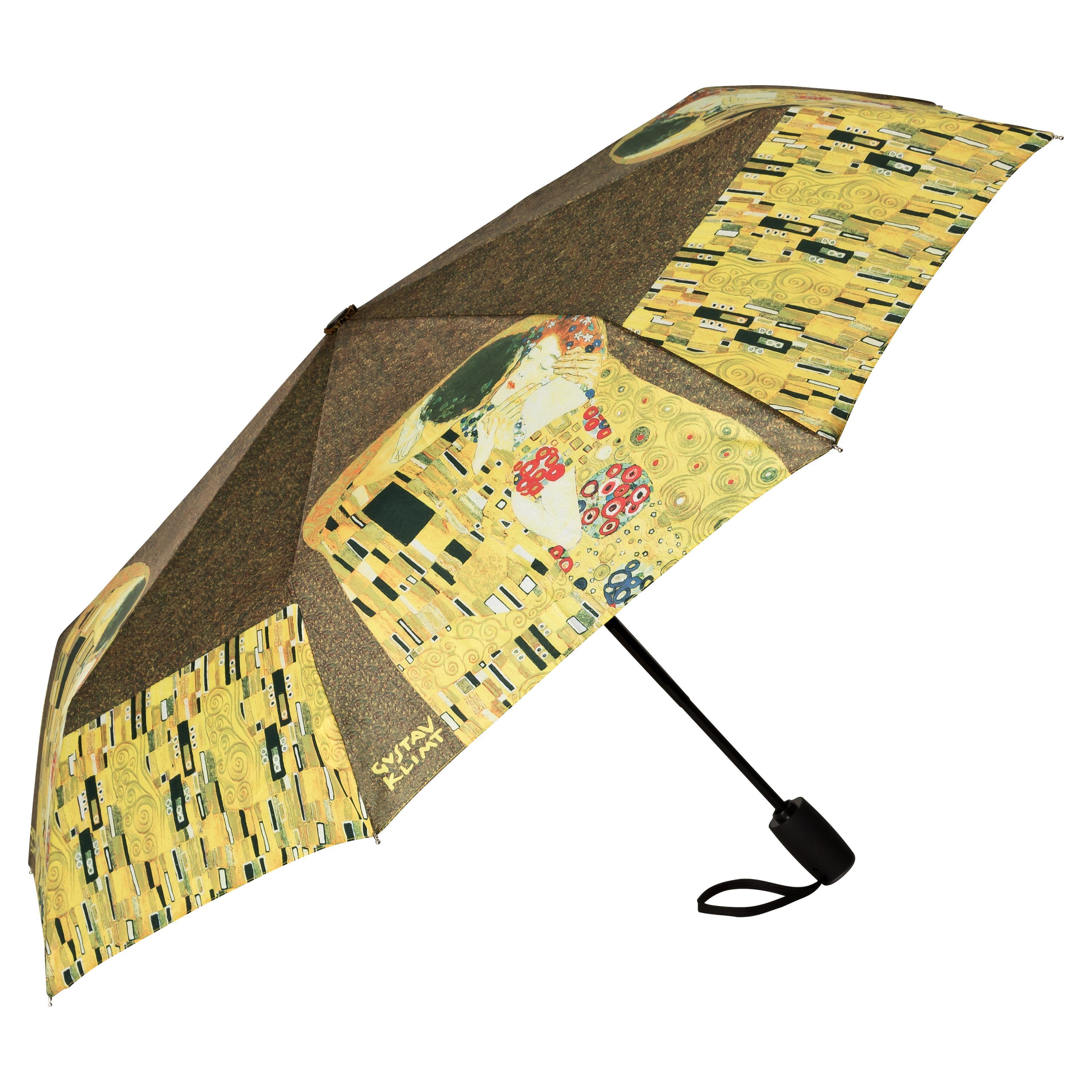 Auf-und-Zu Leicht Taschenregenschirm Klimt Kunst Kuss Motivschirm Der von Lilienfeld Automatik Gustav