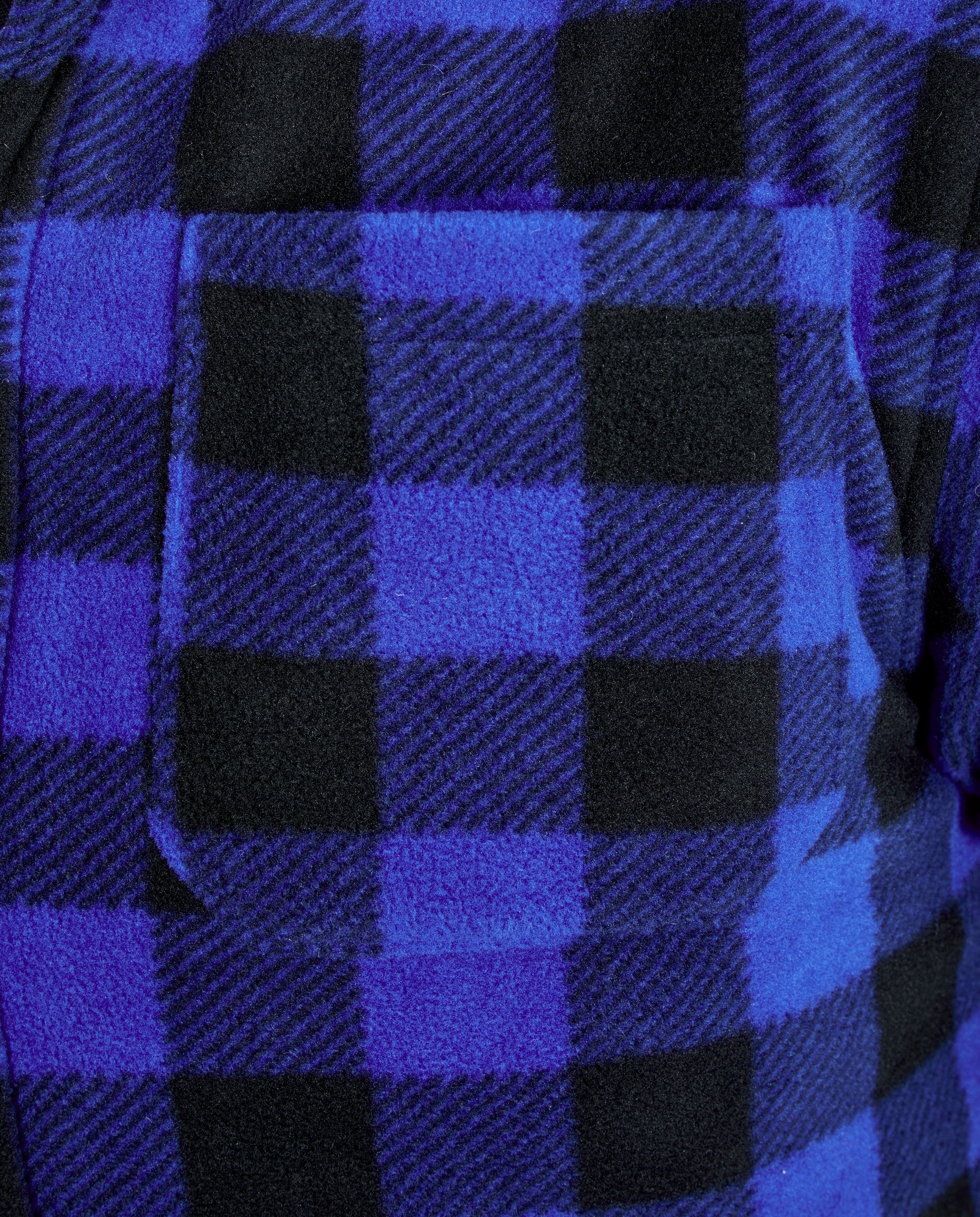 verlängertem zu Northern blau-schwarz Hemd tragen) Jacke (als mit Rücken, oder warm Country Flanellstoff Taschen, 5 mit zugeknöpft offen gefüttert, Flanellhemd