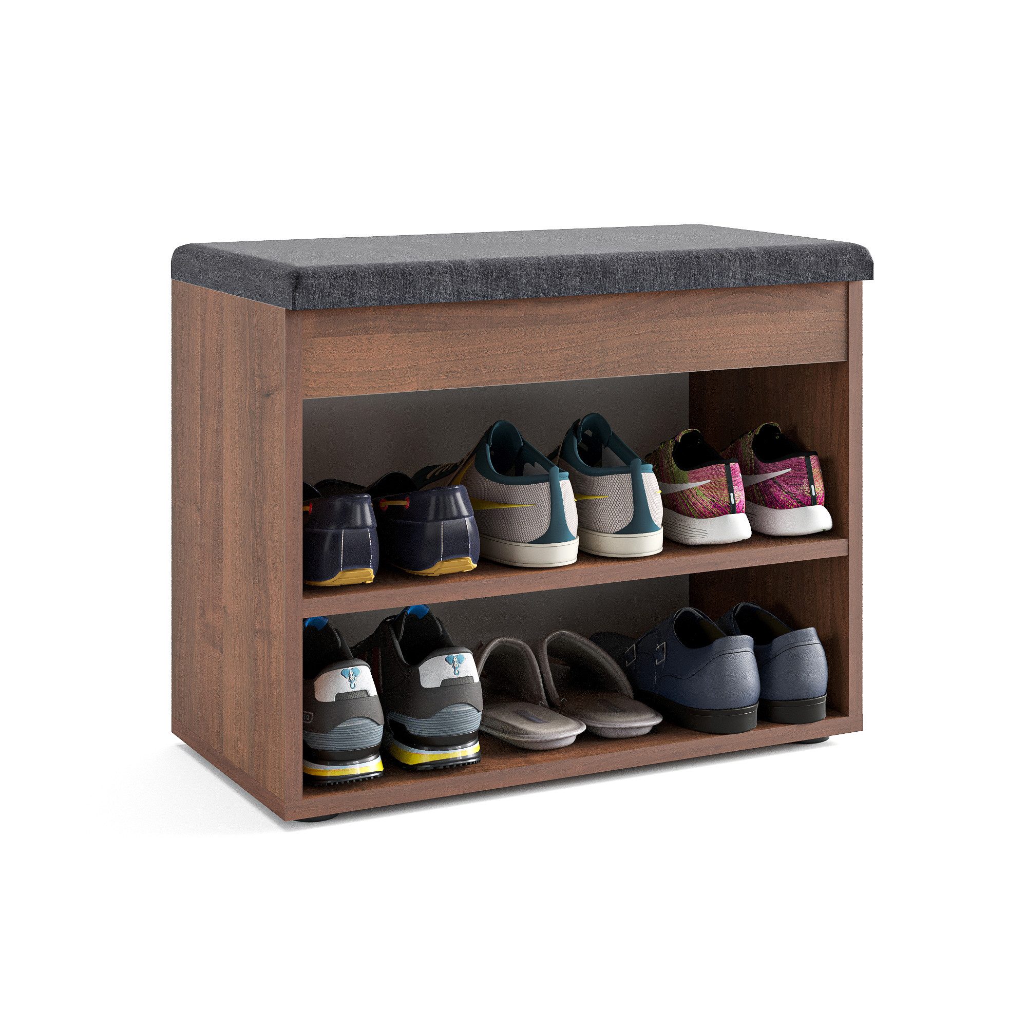 KOMTO Schuhschrank Schuhbank mit Sitzfläche Schuhregal günstig online kaufen