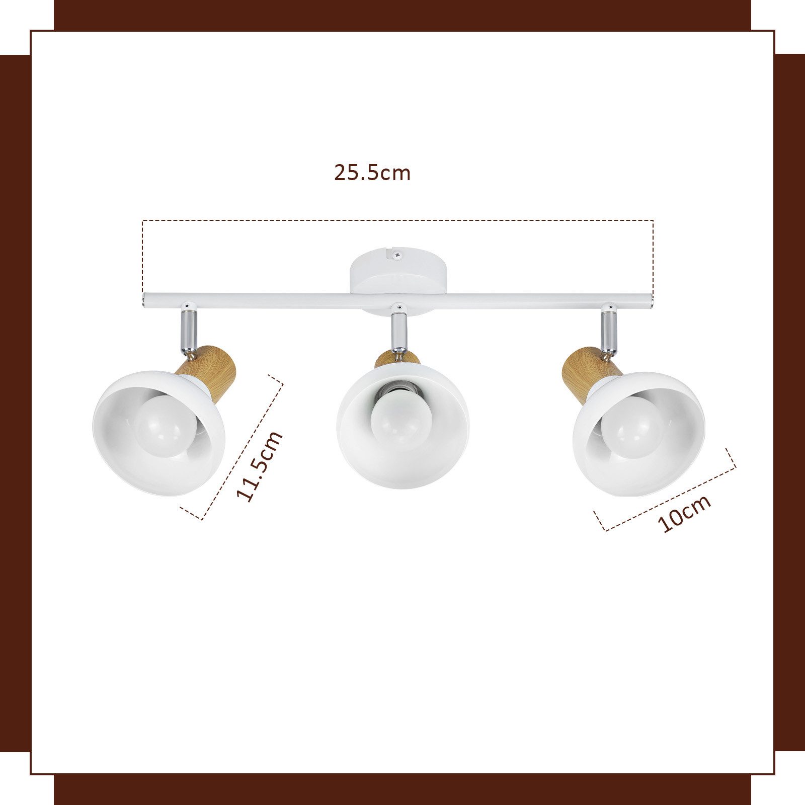 ZMH Deckenstrahler 3 Flammig E14 Deckenlampe Vintage 350°Schwenkbar für Flu günstig online kaufen