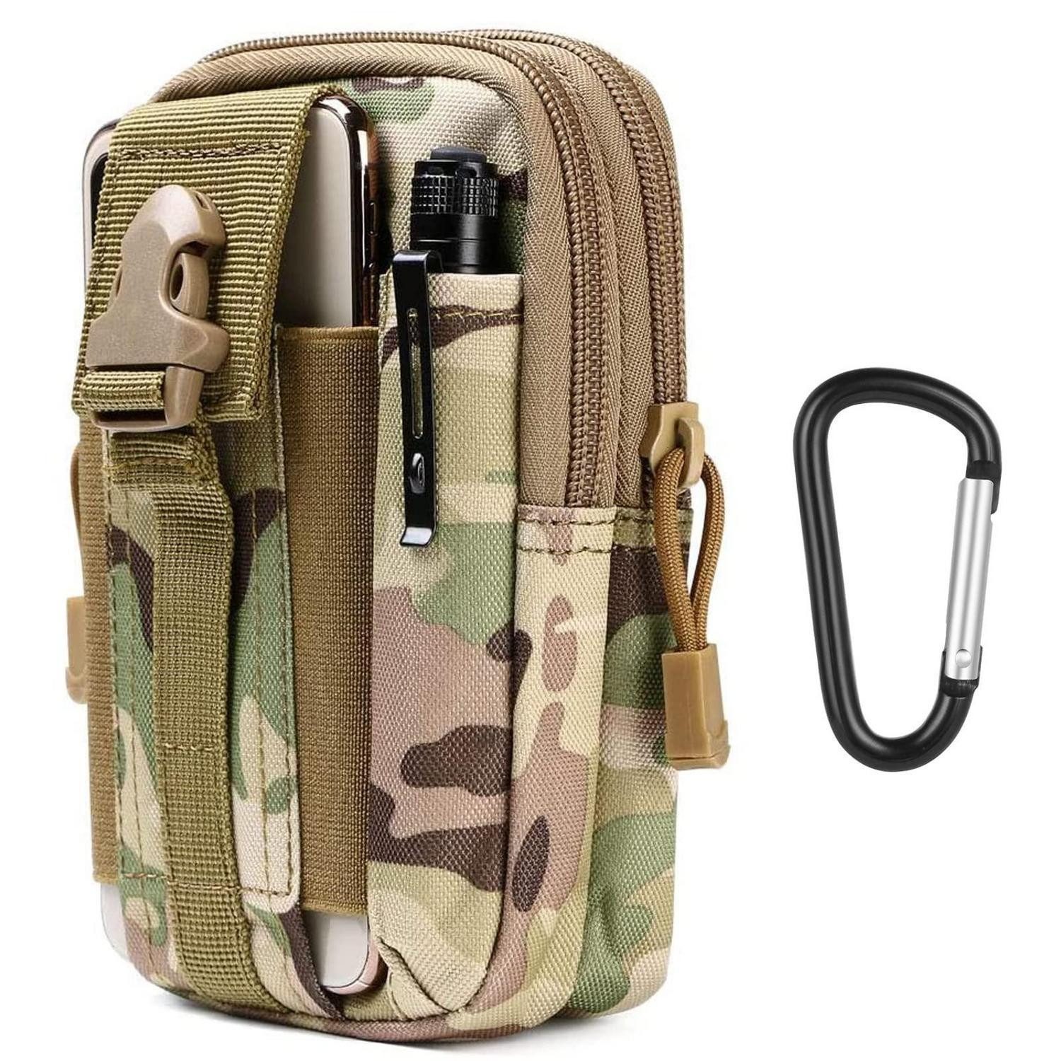 Gürteltasche Hüfttasche Taktische Gürteltasche Bauchtasche Karabiner #4 Cp-tarnung