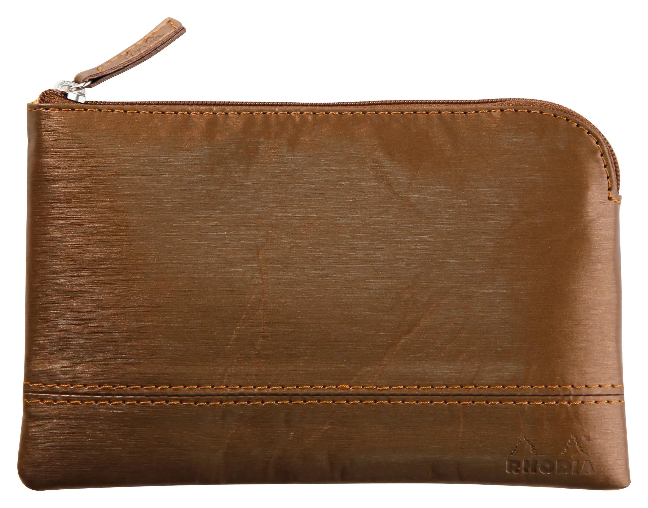 EXACOMPTA Organizer Rhodiarama Etui aus Kunstleder Reißverschluss, 11x17 cm Bronze 116519C, Rhodia, Blöcke, Hefte und Notizbücher