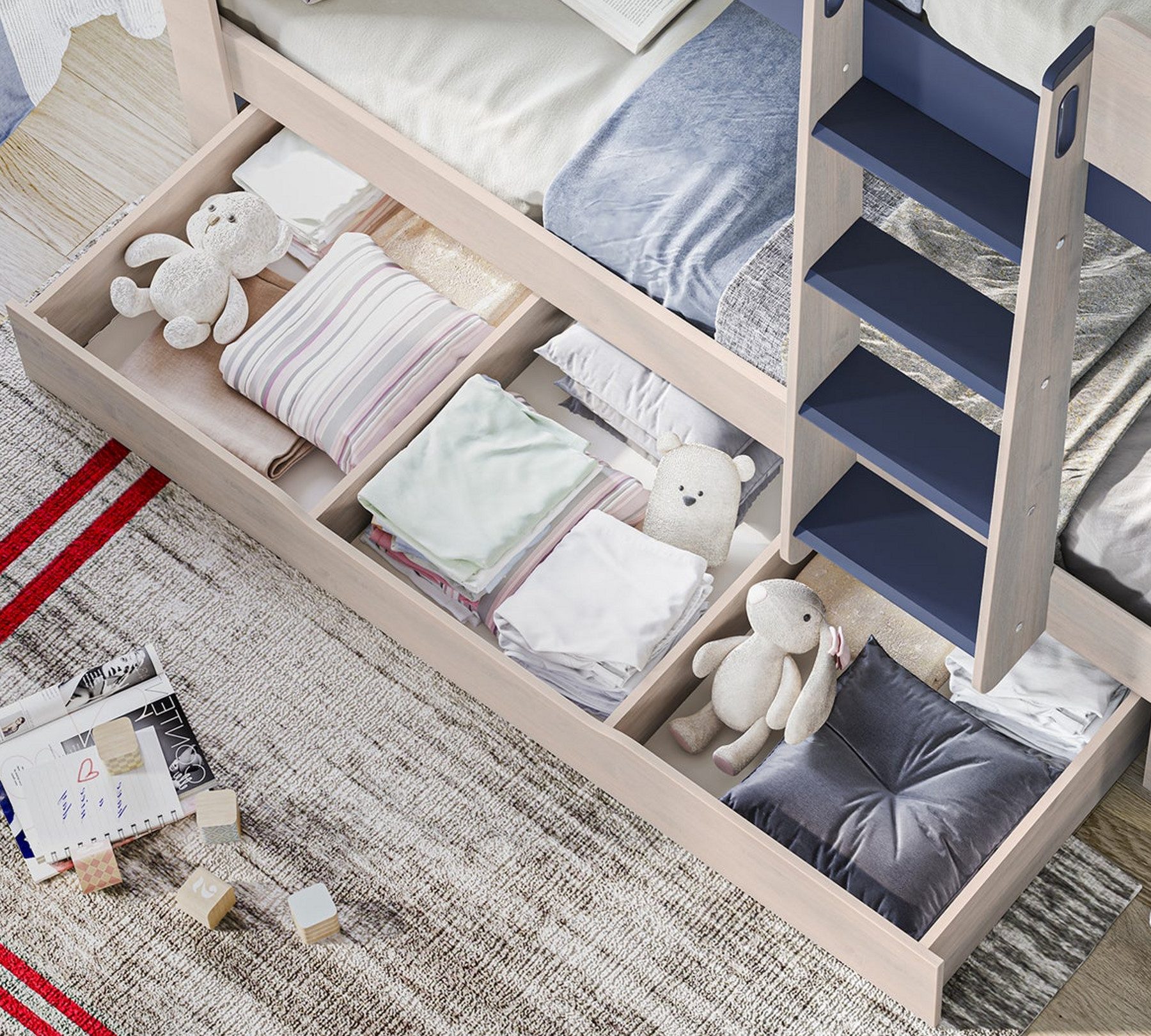 Möbel-Zeit Bettschubkasten TRIO Bettkasten