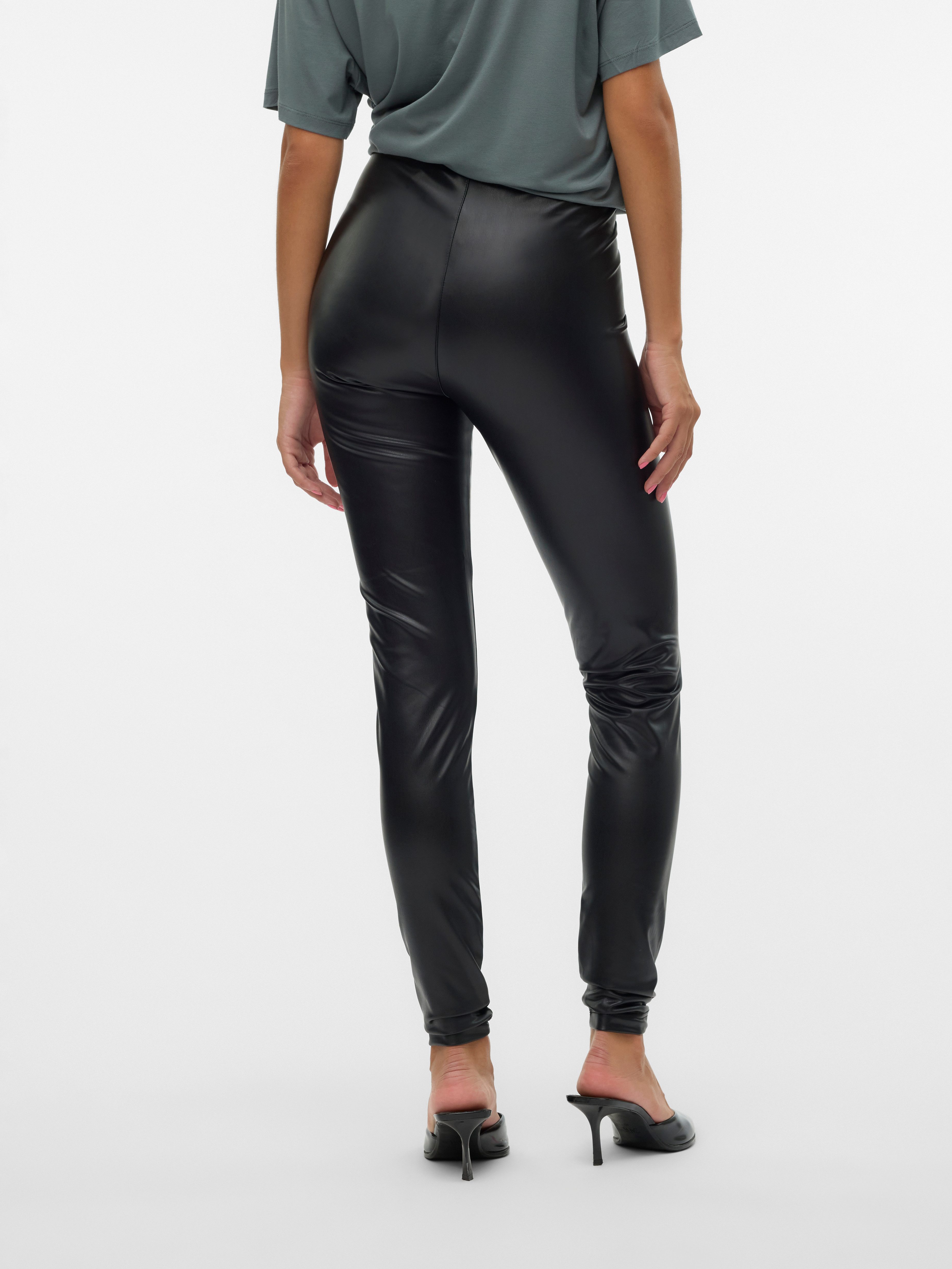 Vero Moda Lederimitathose VMGANA MR PL LEGGING