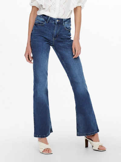 JACQUELINE de YONG Schlagjeans »JDY Damen Flare Jeans Super Stretch Denim Schlaghose JDYNWFLORA« (1-tlg) 3658 in Blau