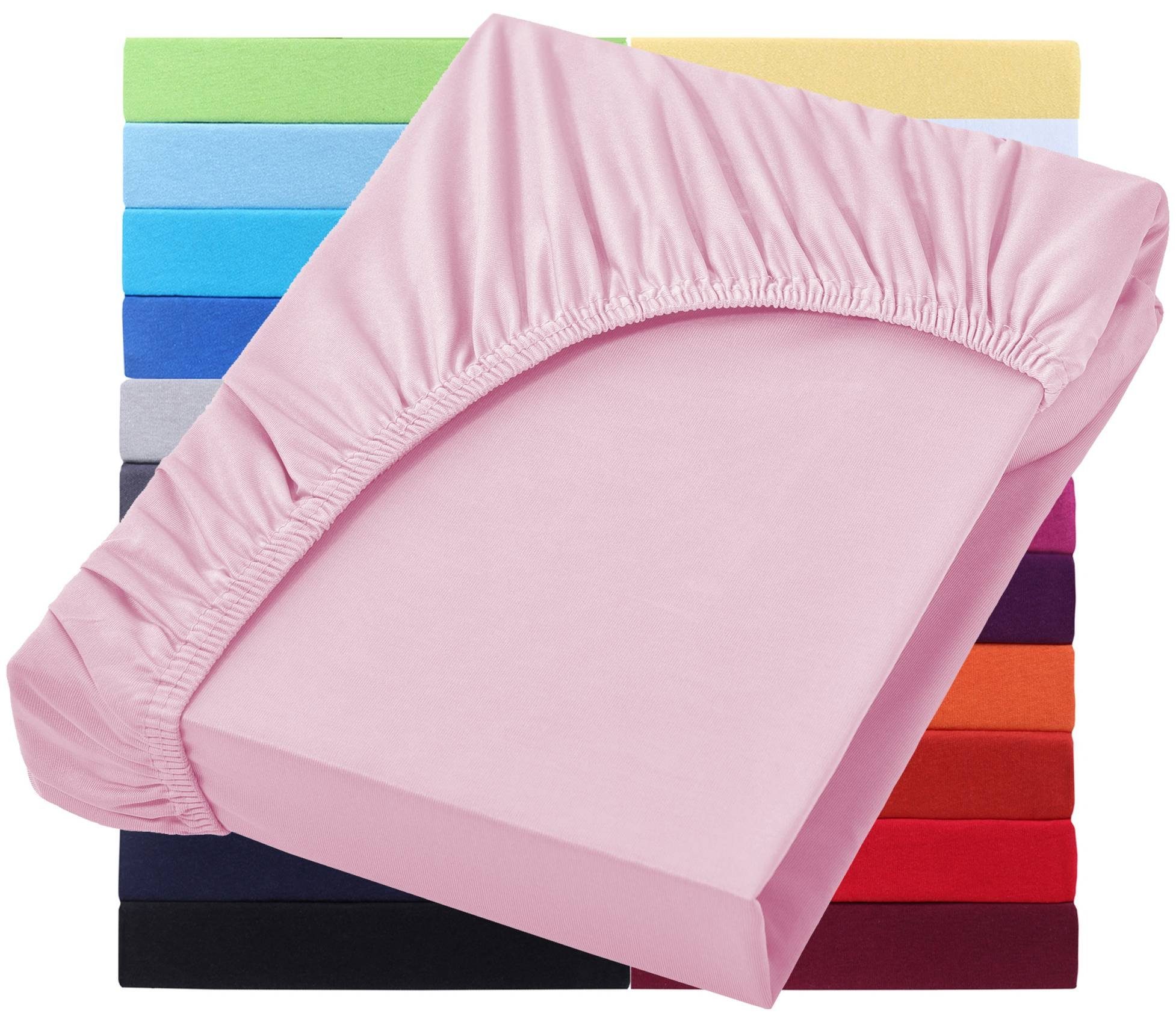 NatureMark Spannbettlaken JERSEY Spannbettlaken Spannbetttuch, Baumwolle, günstig online kaufen