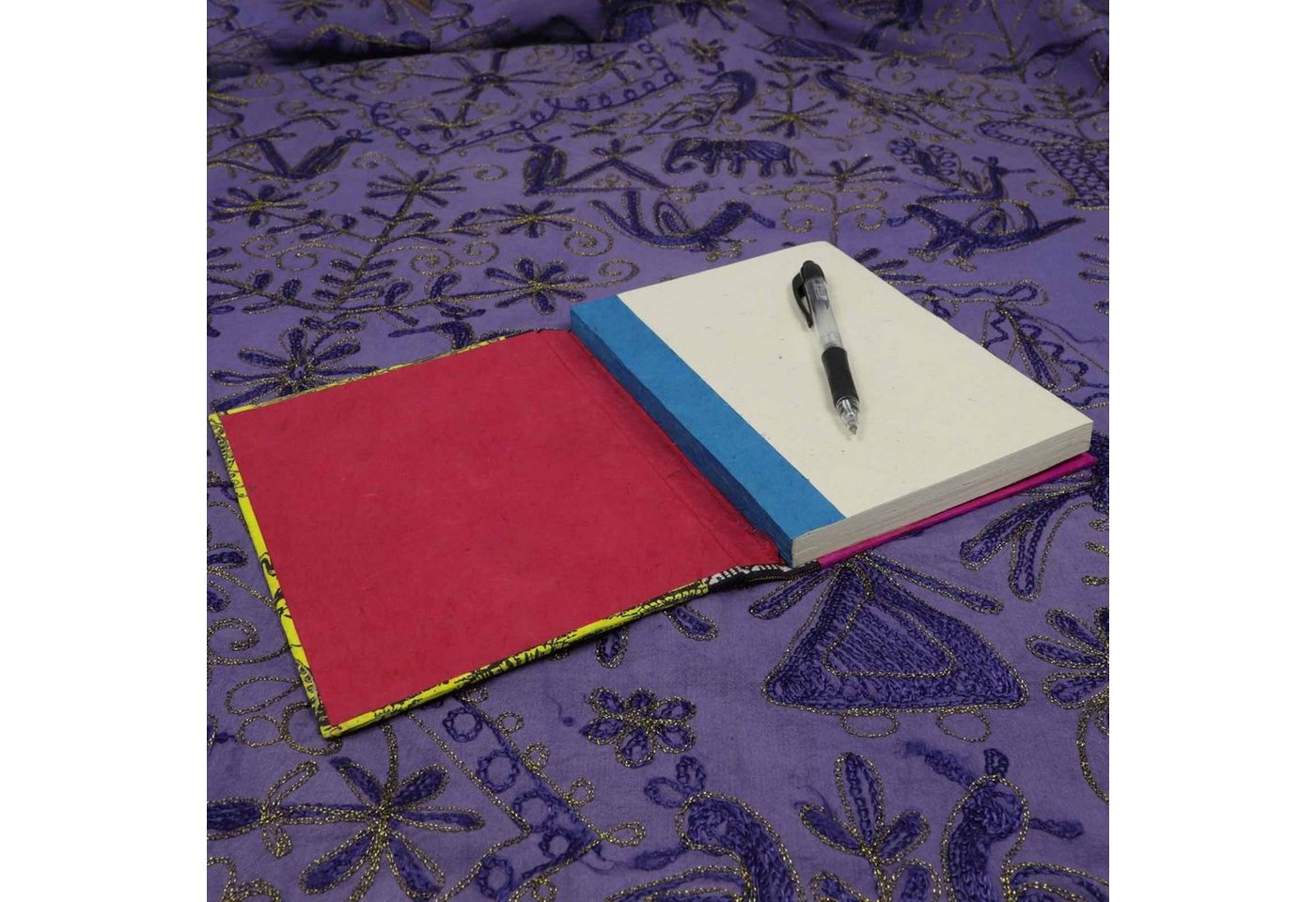 Thumbnail - KUNST UND MAGIE Tagebuch Notizbuch Nachhaltig Handgemacht Mandala Tagebuch Lokta Papier Poesie