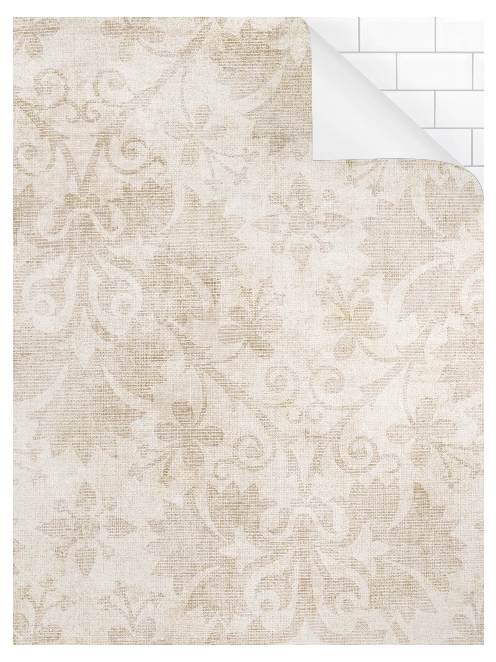 Bilderdepot24 Duschrückwand Muster beige Duschrückwand ohne Bohren Dusche Shabby, (1-tlg., 0,61 mm starke Folie selbstklebend Wandpaneele Dusche versch. Größen), fugenlose & wasserfeste Motiv Rückwand Wandverkleidung für Duschkabine