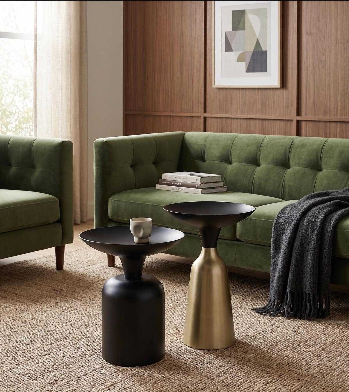 JVmoebel Couchtisch Couchtisch Beistelltisch Schwarz Gold Marmor Modern Design, Made in Europa