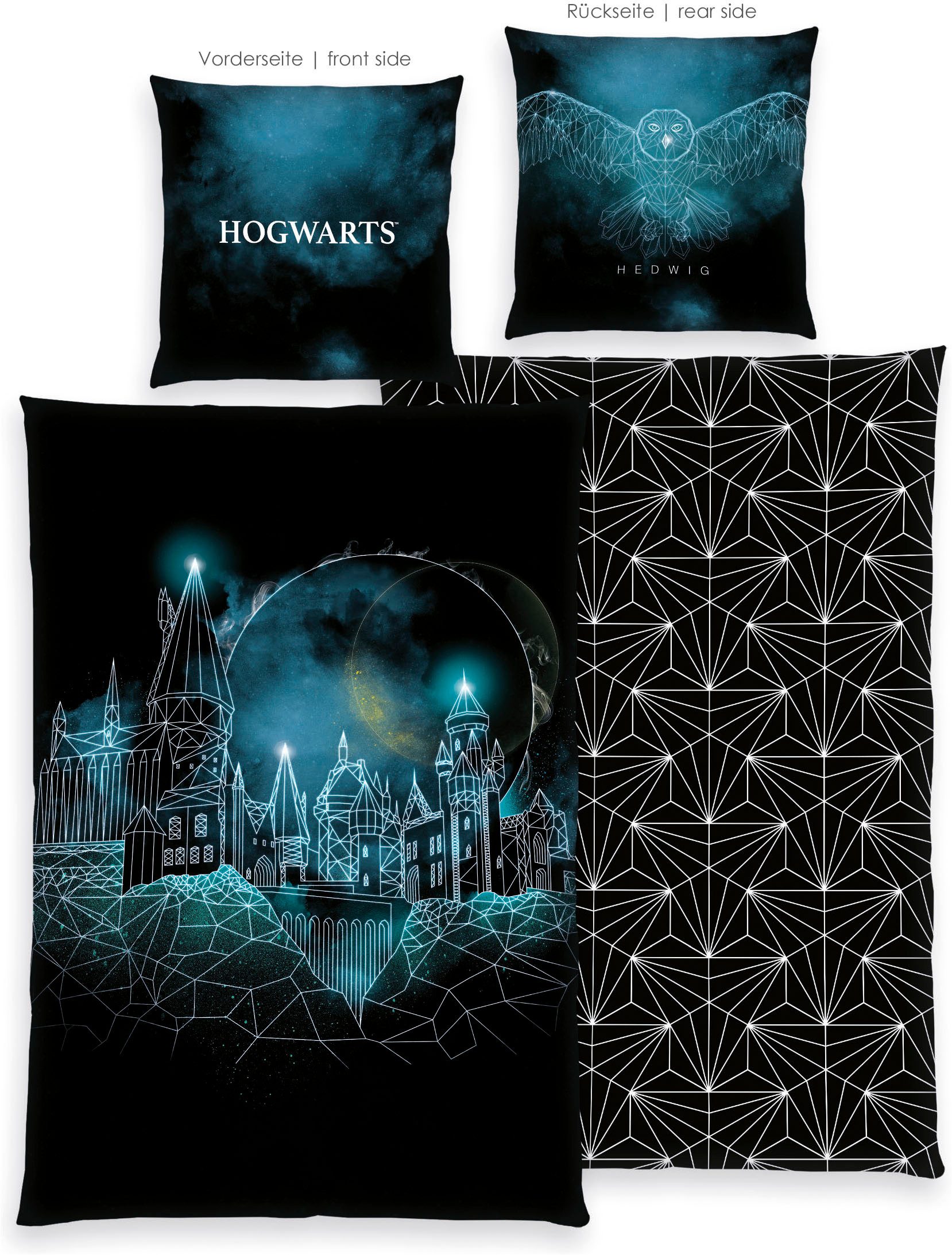 Harry Potter Bettwäsche Harry Potter, Renforcé, 2 teilig, Wendebettwäsche