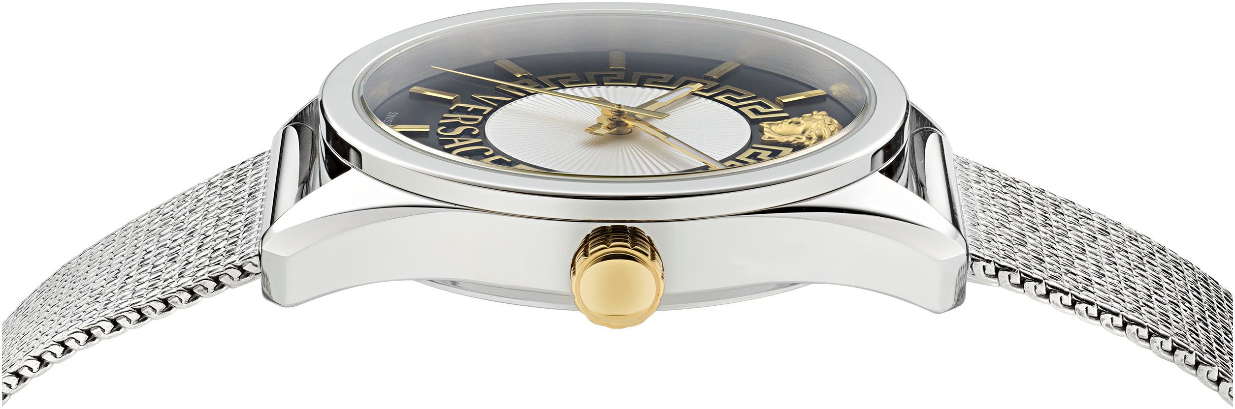 Versace Quarzuhr NEW V-CIRCLE LADY VE8A00324, Armbanduhr, Damenuhr, Saphirglas, Swiss Made, analog