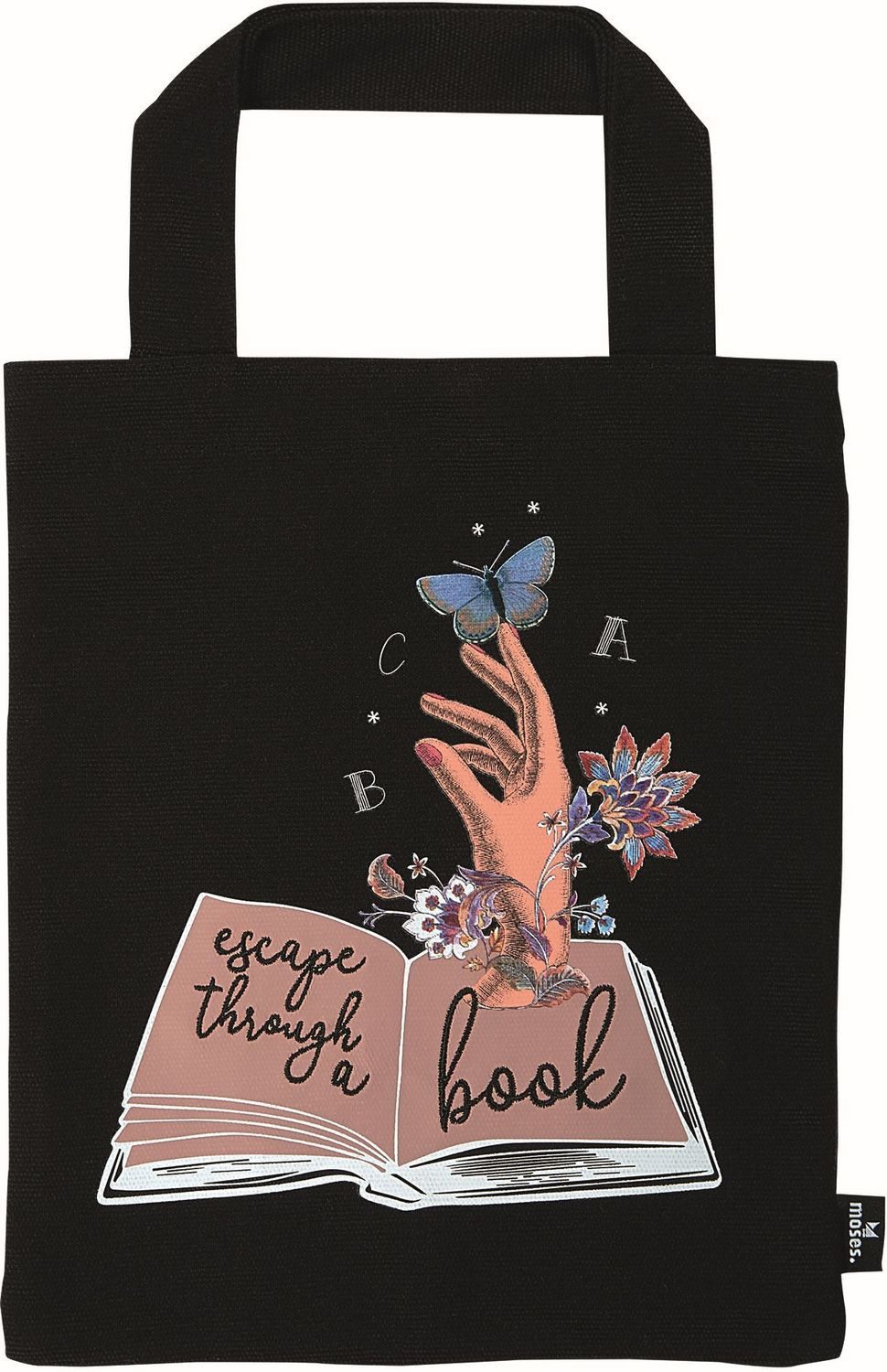 Moses. Verlag Lesezeichen moses. libri_x Büchertasche Escape through a book