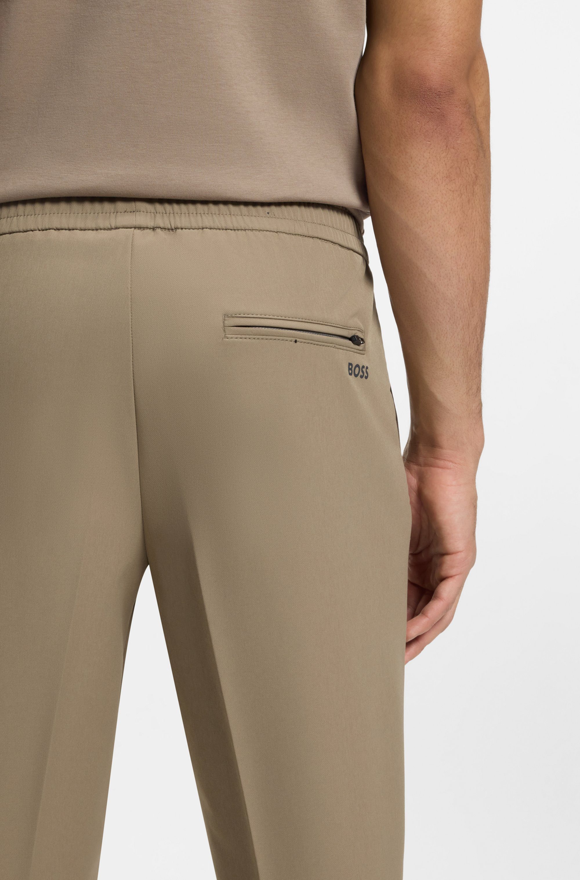 BOSS GREEN Stretch-Hose T Flex Tapered-fit Hose mit elastischem Bund und Kordelzug
