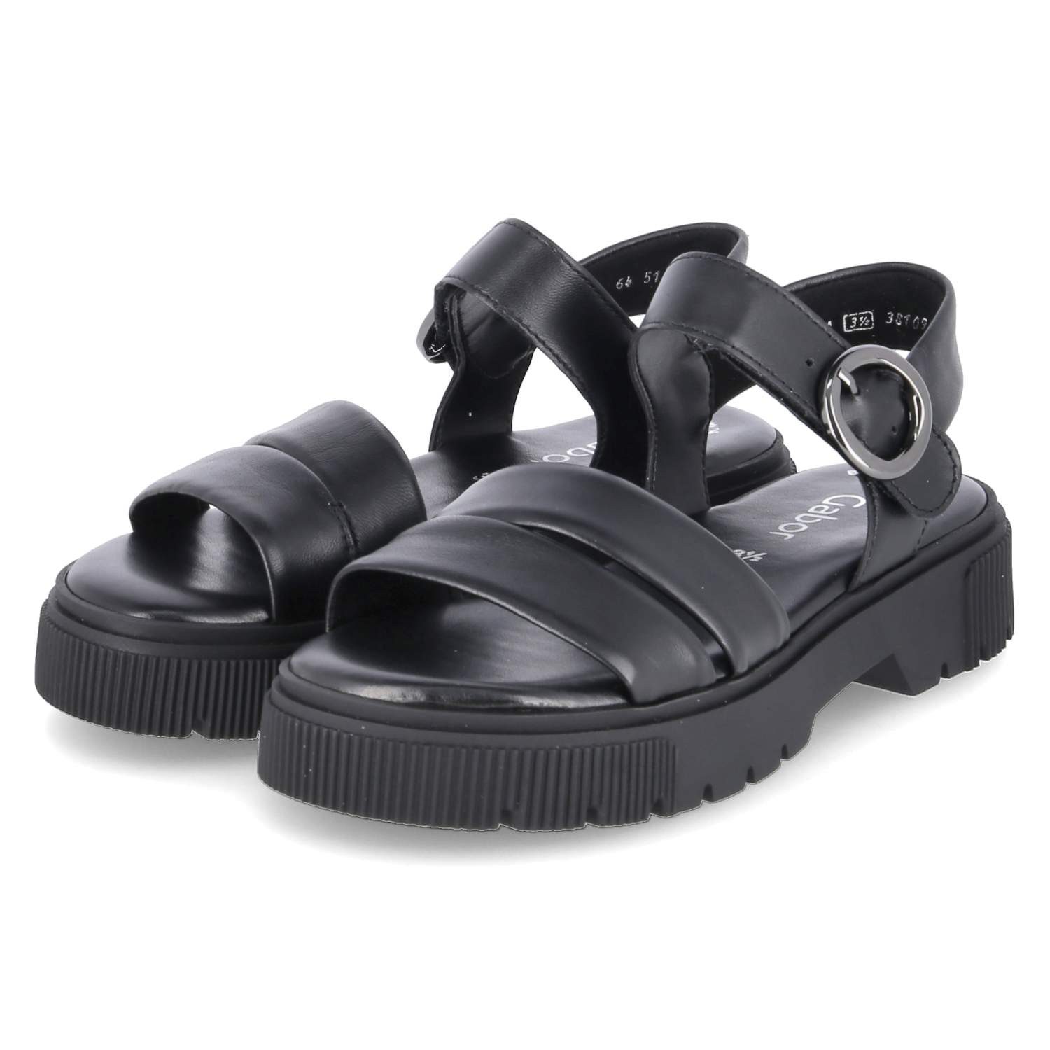 Gabor Gabor 64.510.27 Damen Glattleder schwarz Sandalette