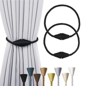 Raffhalter 4 Stück Magnetische Vorhang Raffhalter für Zuhause Büro Café Deko, HIBNOPN, (4-tlg)