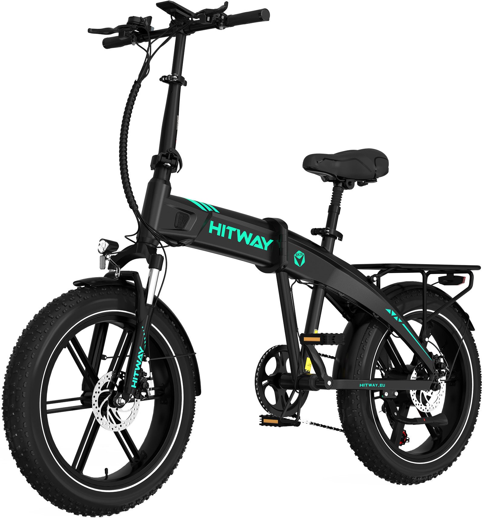 E-Bike Klapprad 20*4,0 zoll Elektrofahrrad Pedelec mit StVZO Max. bis zu 100km